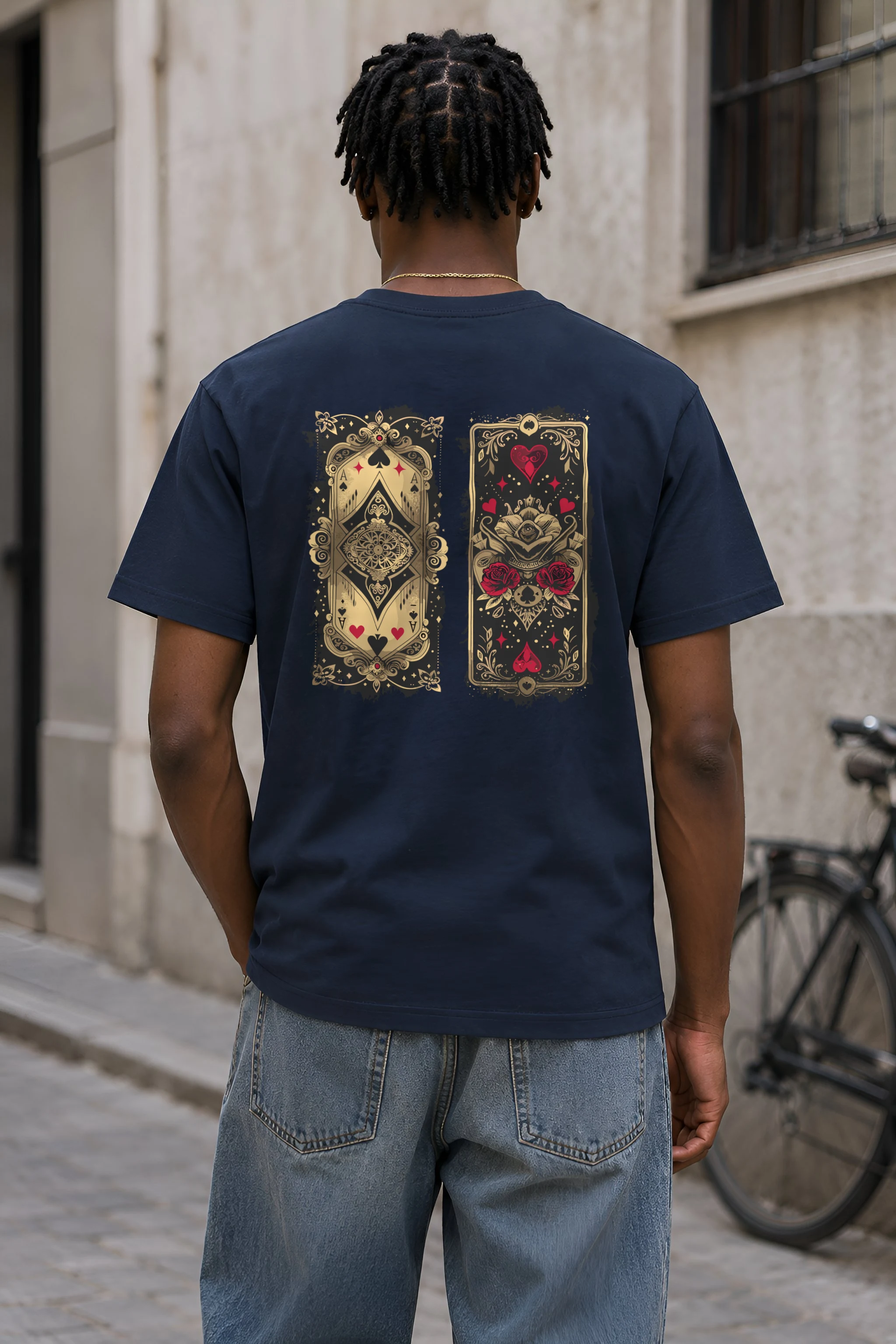"Ornate Ace Panels" Heavyweight Unisex Crewneck T-shirt