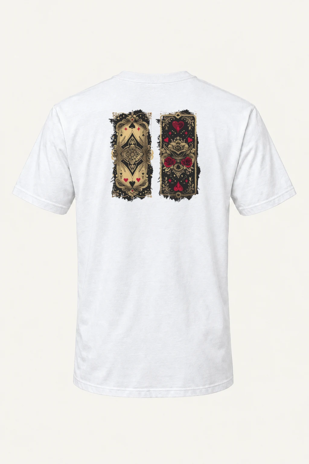 "Ornate Ace Panels" Heavyweight Unisex Crewneck T-shirt | Gildan 5000