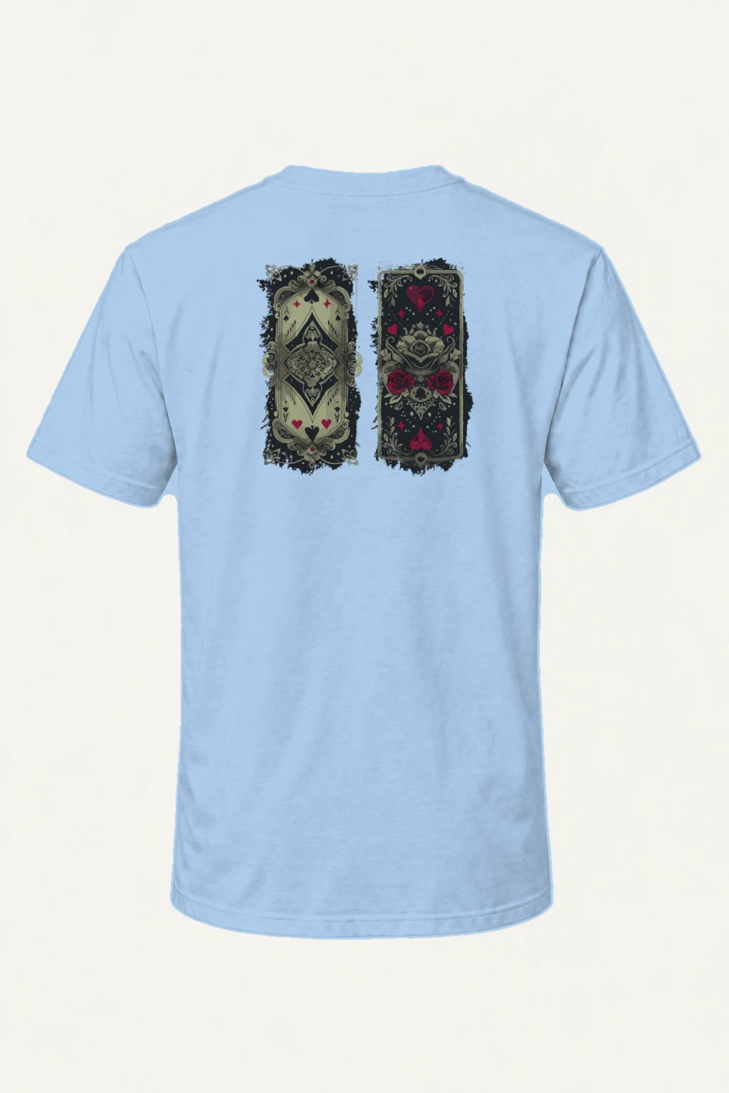 "Ornate Ace Panels" Heavyweight Unisex Crewneck T-shirt | Gildan 5000
