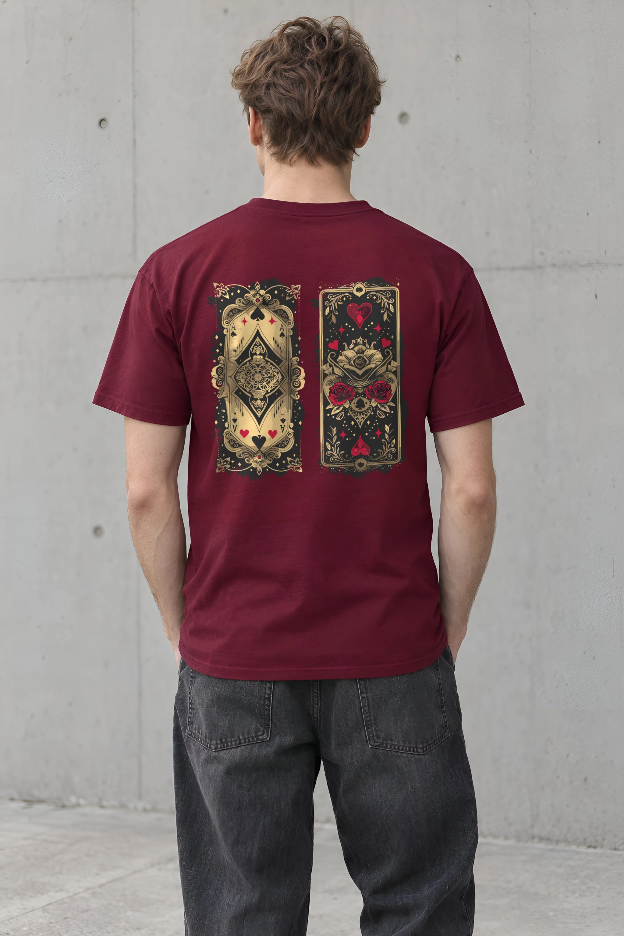 "Ornate Ace Panels" Heavyweight Unisex Crewneck T-shirt
