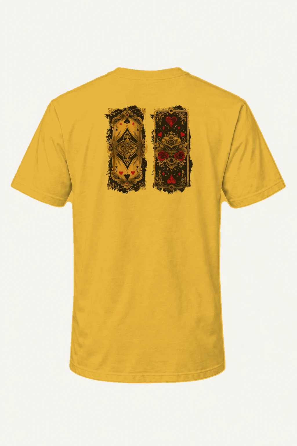 "Ornate Ace Panels" Heavyweight Unisex Crewneck T-shirt | Gildan 5000