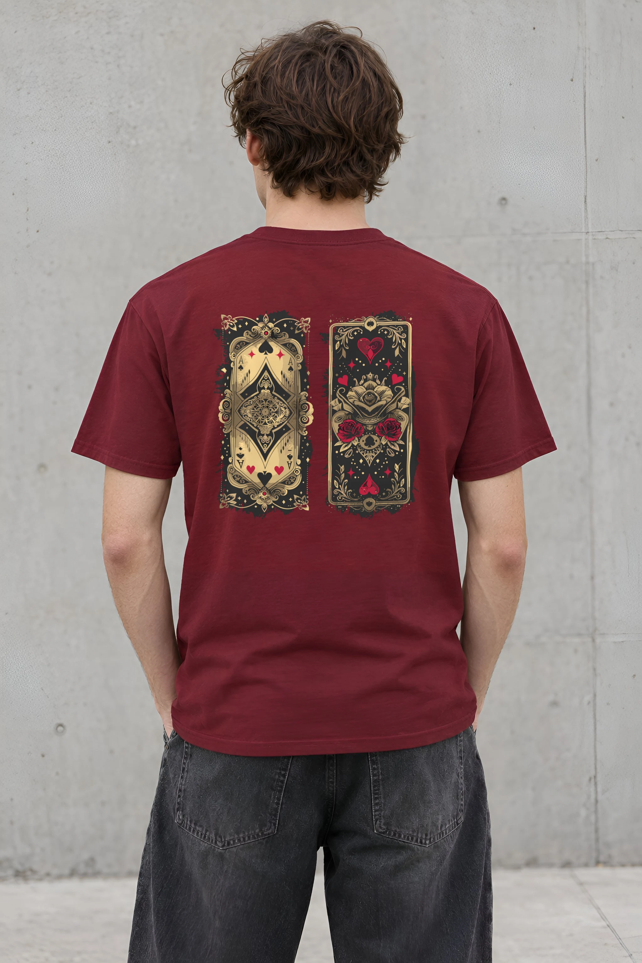 "Ornate Ace Panels" Heavyweight Unisex Crewneck T-shirt
