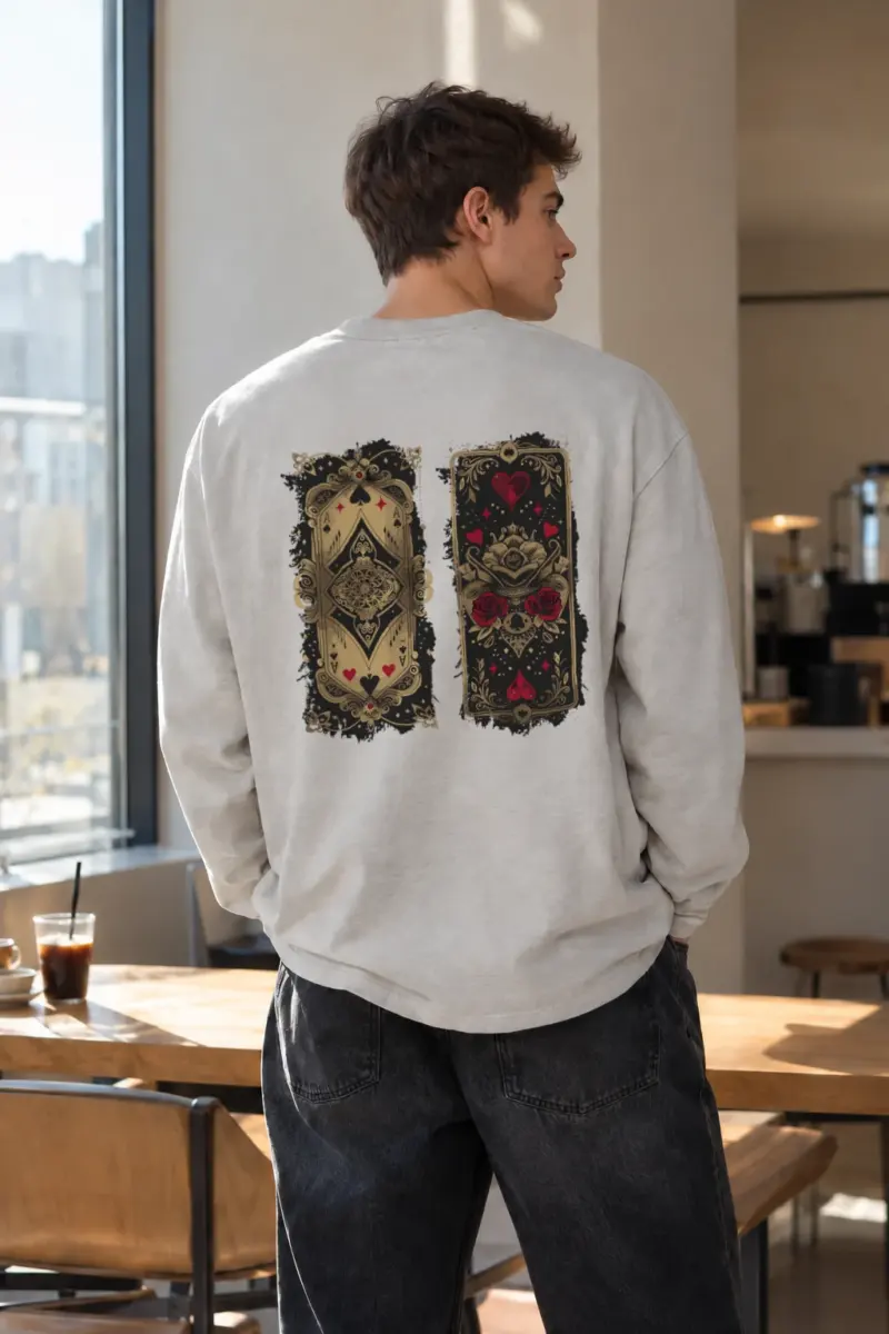 "Ornate Ace Panels" Unisex Longsleeve T-shirt | Gildan 2400