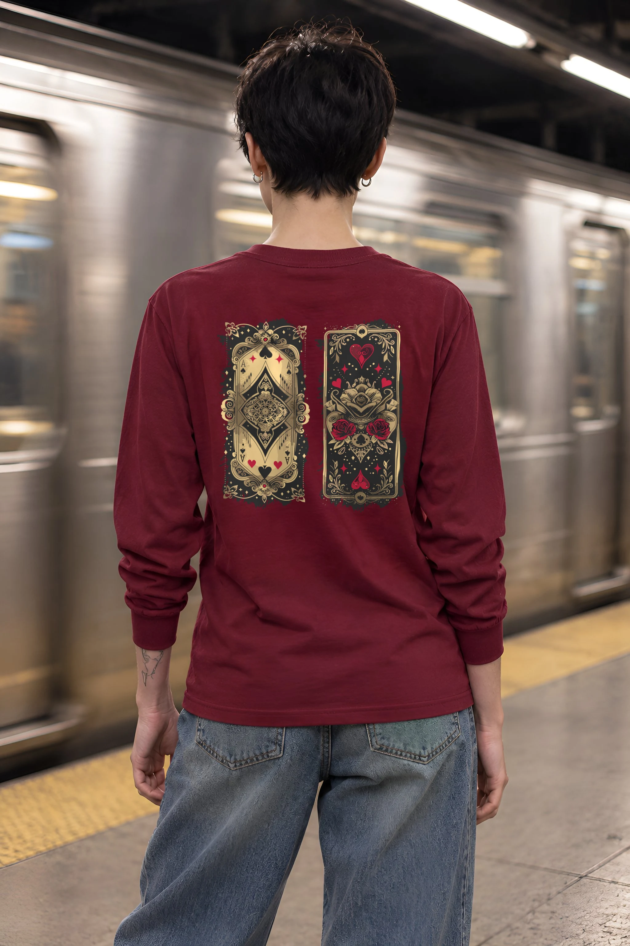 "Ornate Ace Panels" Unisex Longsleeve T-shirt