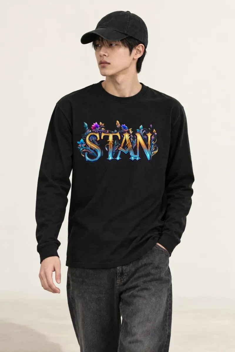 "Ornate Floral Lettering" Unisex Longsleeve T-shirt | Gildan 2400