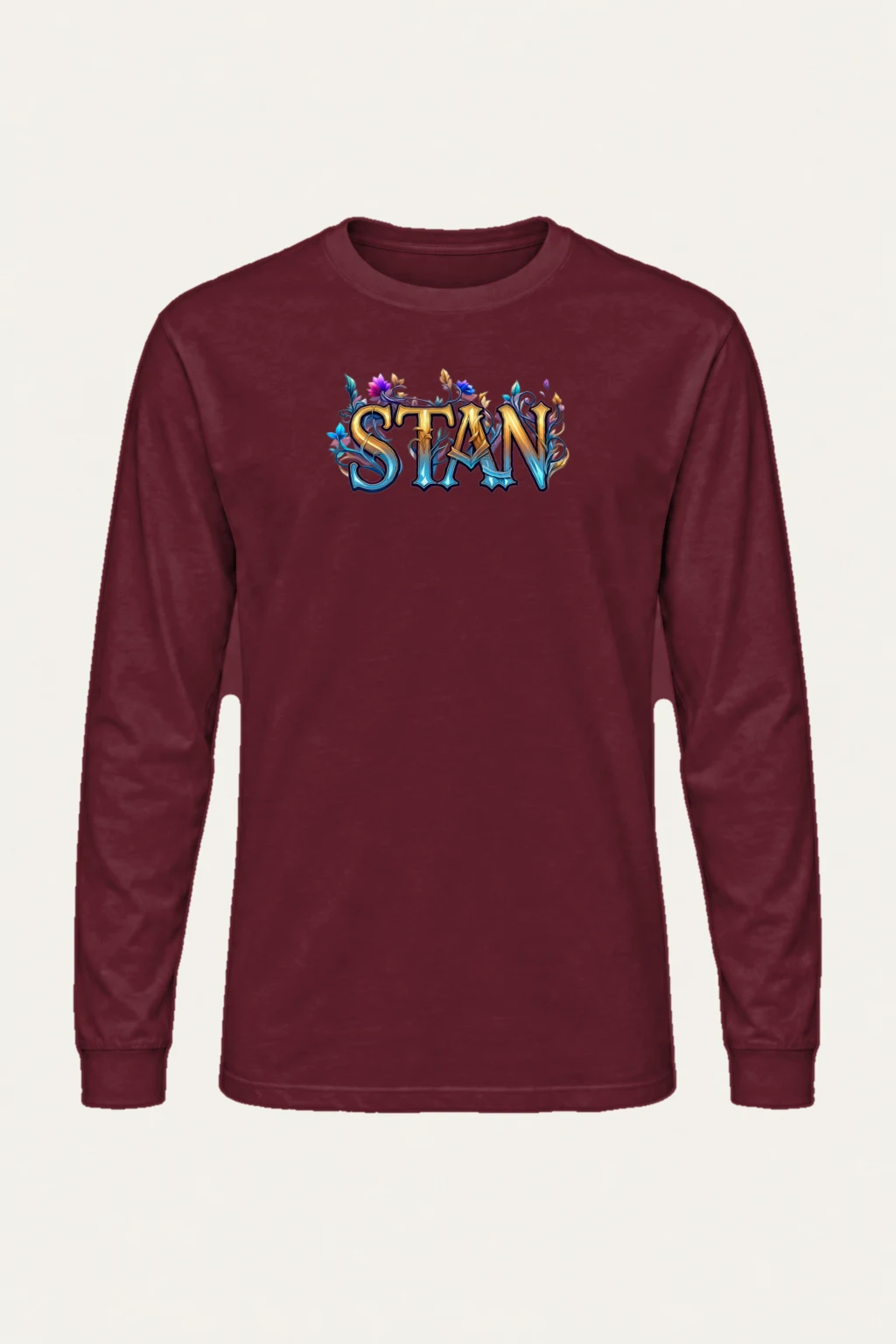 "Ornate Floral Lettering" Unisex Longsleeve T-shirt | Gildan 2400