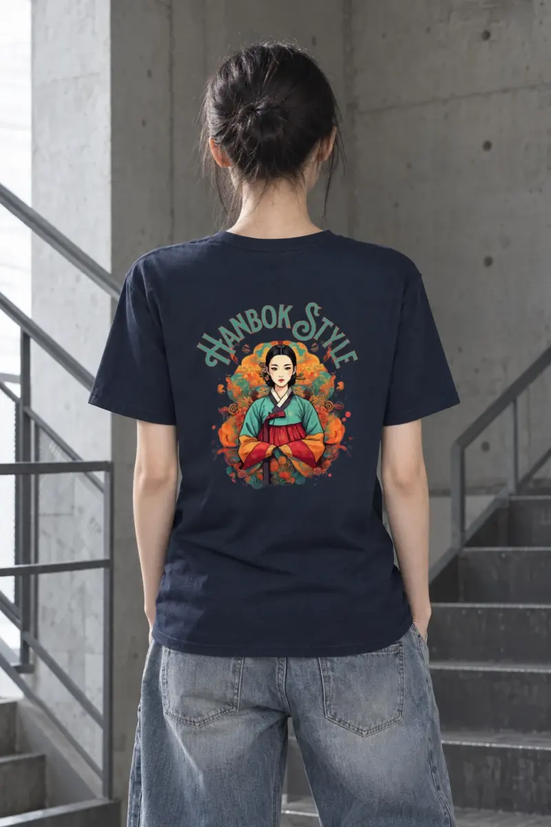 "Ornate Hanbok Woman" Heavyweight Unisex Crewneck T-shirt