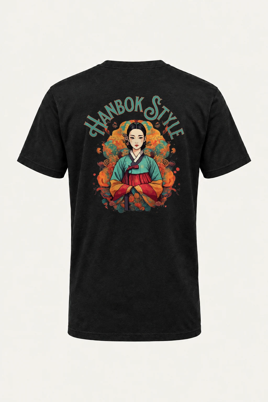 "Ornate Hanbok Woman" Heavyweight Unisex Crewneck T-shirt | Gildan 5000