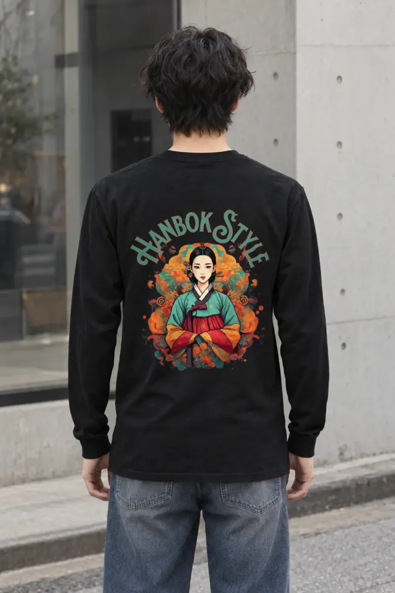 "Ornate Hanbok Woman" Unisex Longsleeve T-shirt
