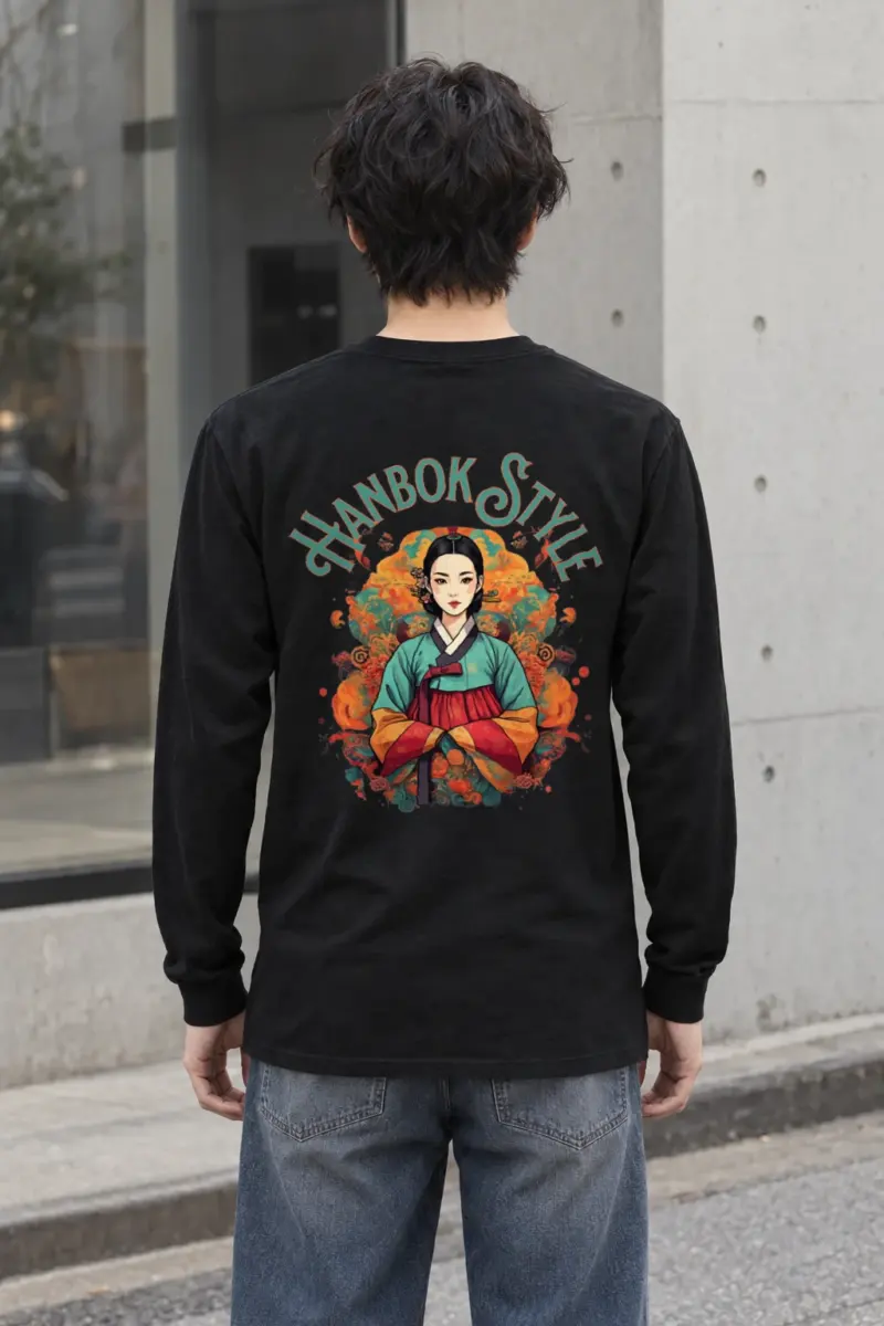 "Ornate Hanbok Woman" Unisex Longsleeve T-shirt