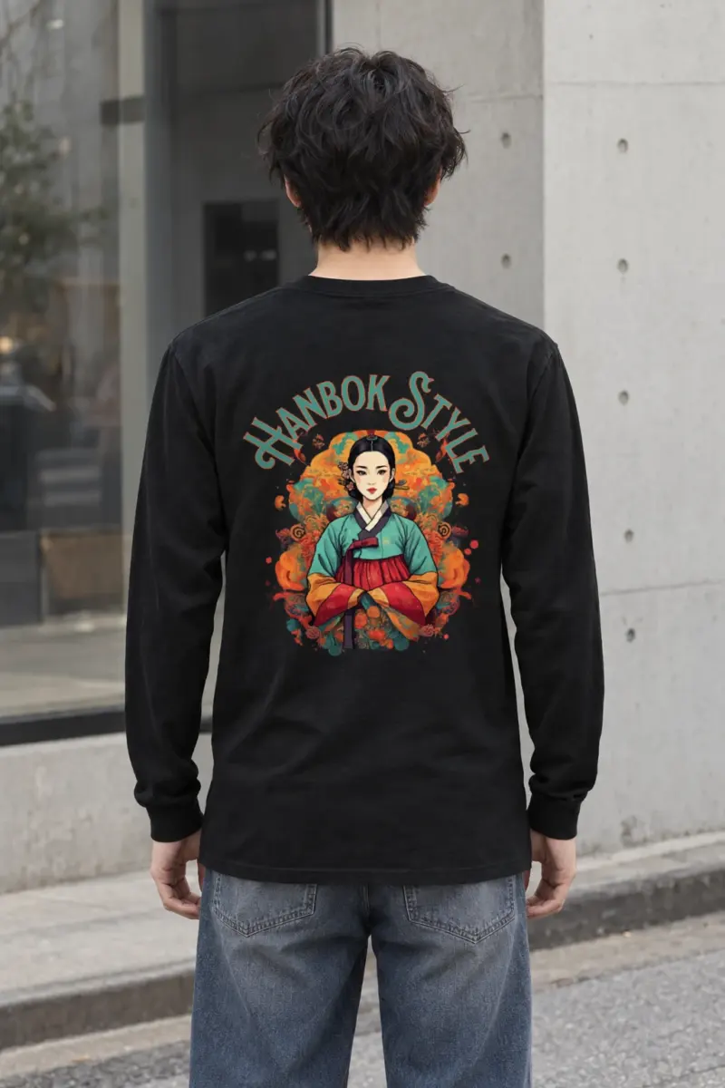 "Ornate Hanbok Woman" Unisex Longsleeve T-shirt