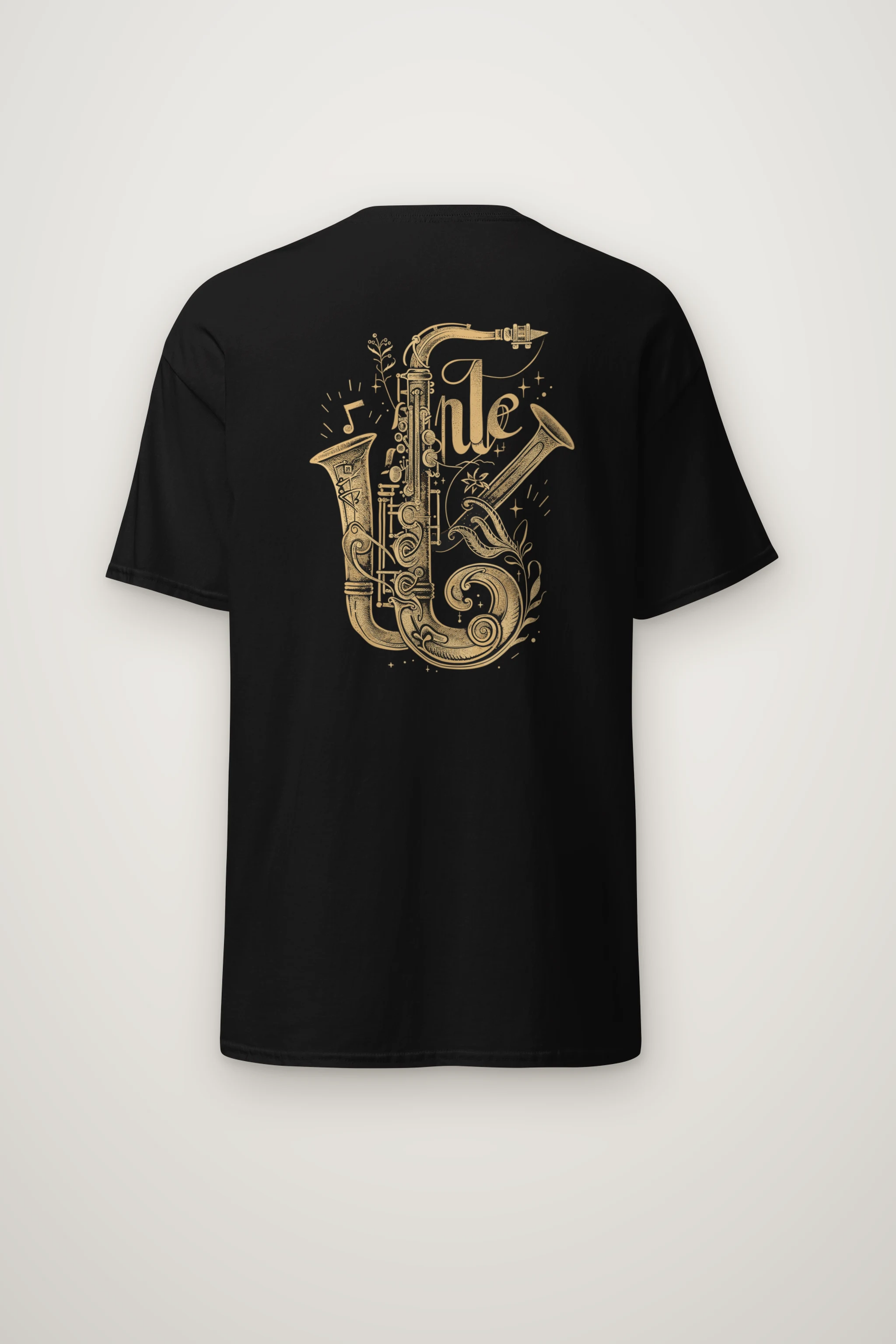 "Ornate Jazz Saxophones" Heavyweight Unisex Crewneck T-shirt