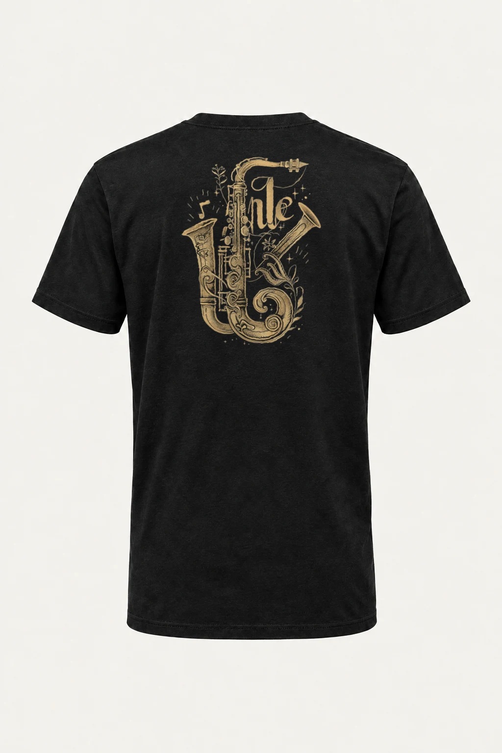 "Ornate Jazz Saxophones" Heavyweight Unisex Crewneck T-shirt | Gildan 5000