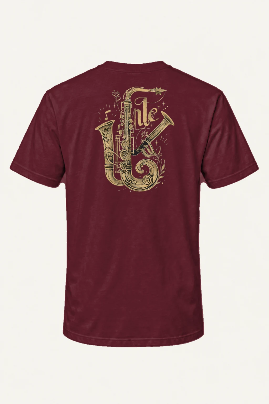 "Ornate Jazz Saxophones" Heavyweight Unisex Crewneck T-shirt | Gildan 5000