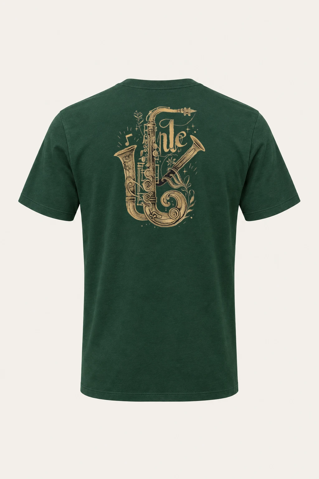 "Ornate Jazz Saxophones" Heavyweight Unisex Crewneck T-shirt | Gildan 5000