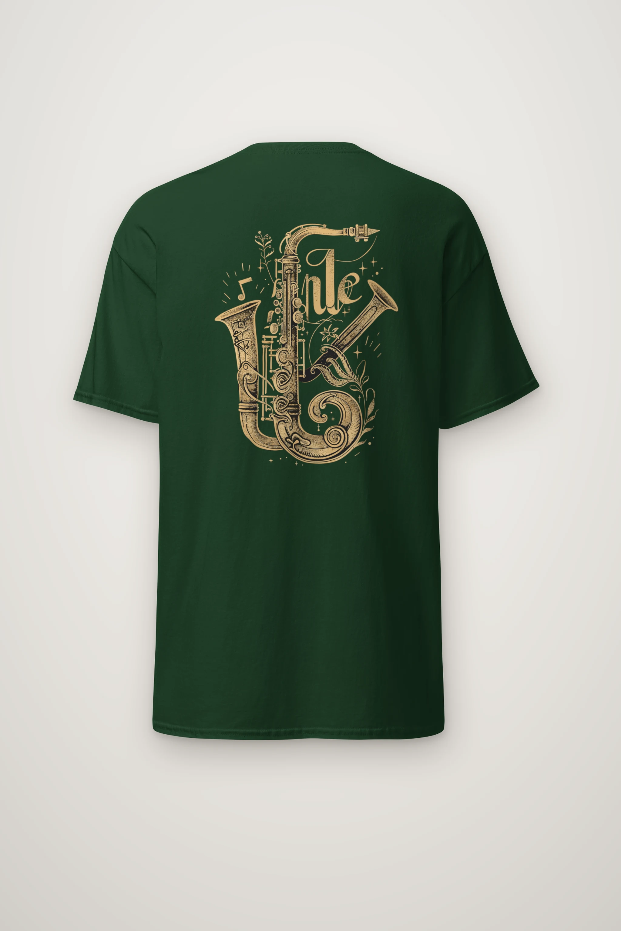 "Ornate Jazz Saxophones" Heavyweight Unisex Crewneck T-shirt