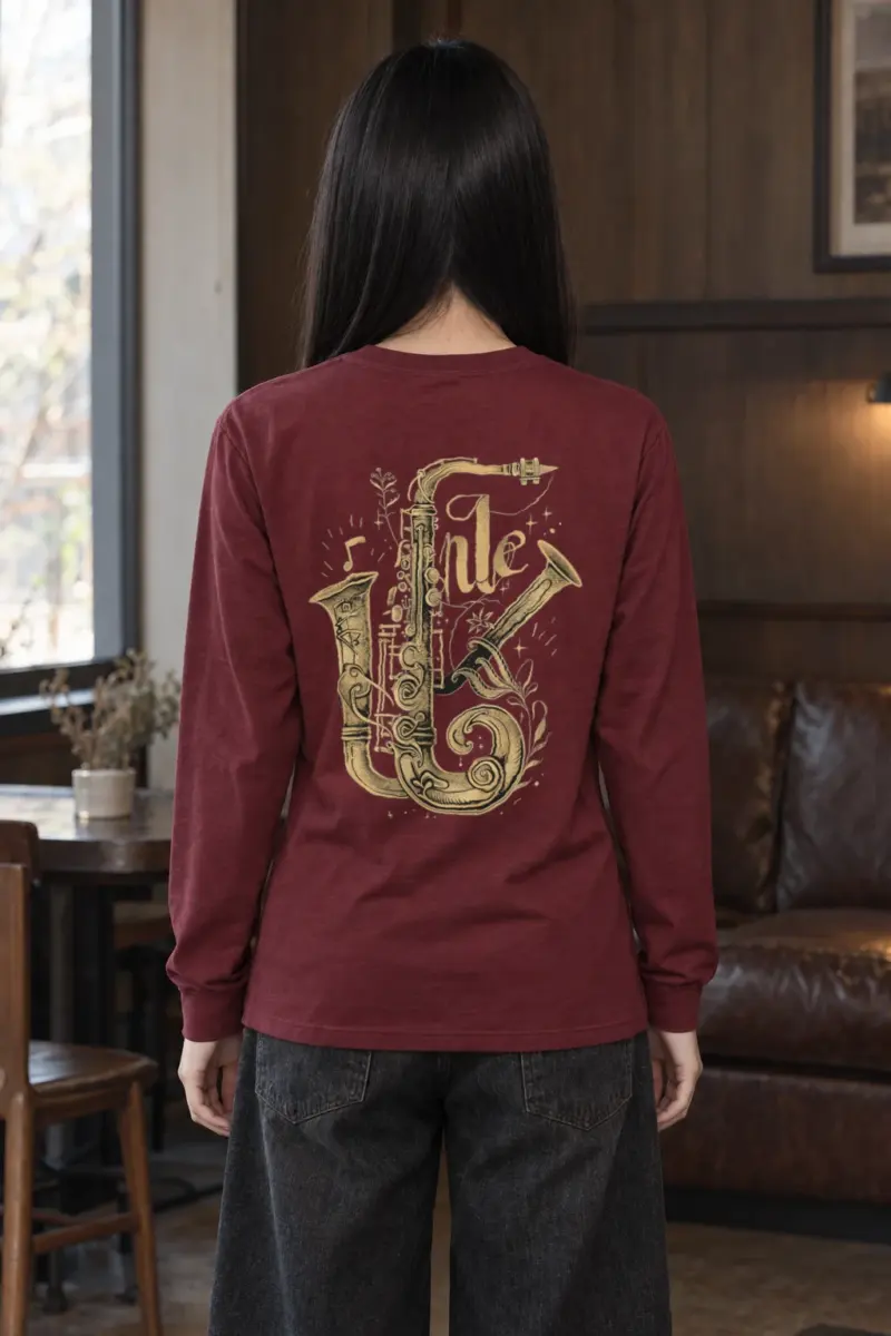 "Ornate Jazz Saxophones" Unisex Longsleeve T-shirt