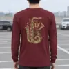 "Ornate Jazz Saxophones" Unisex Longsleeve T-shirt