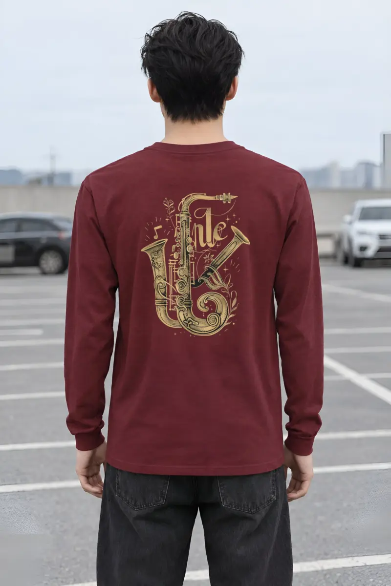 "Ornate Jazz Saxophones" Unisex Longsleeve T-shirt