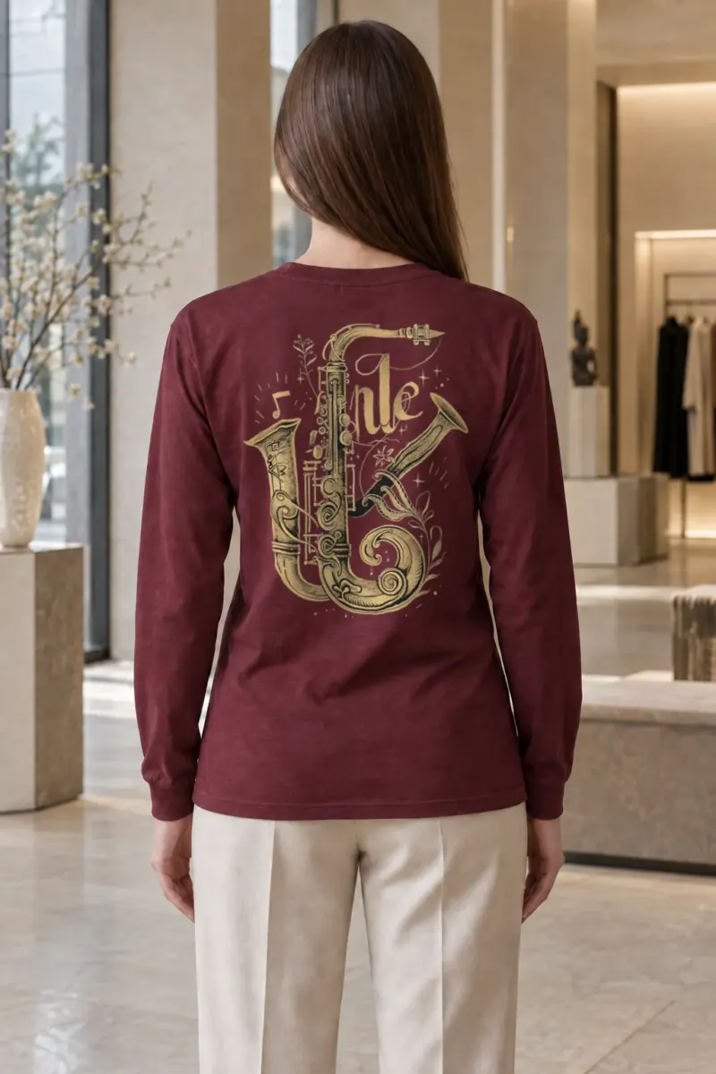 "Ornate Jazz Saxophones" Unisex Longsleeve T-shirt | Gildan 2400
