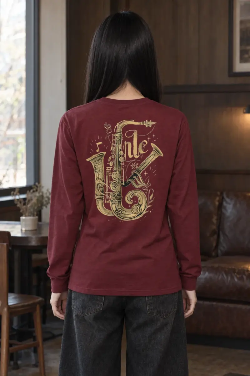 "Ornate Jazz Saxophones" Unisex Longsleeve T-shirt