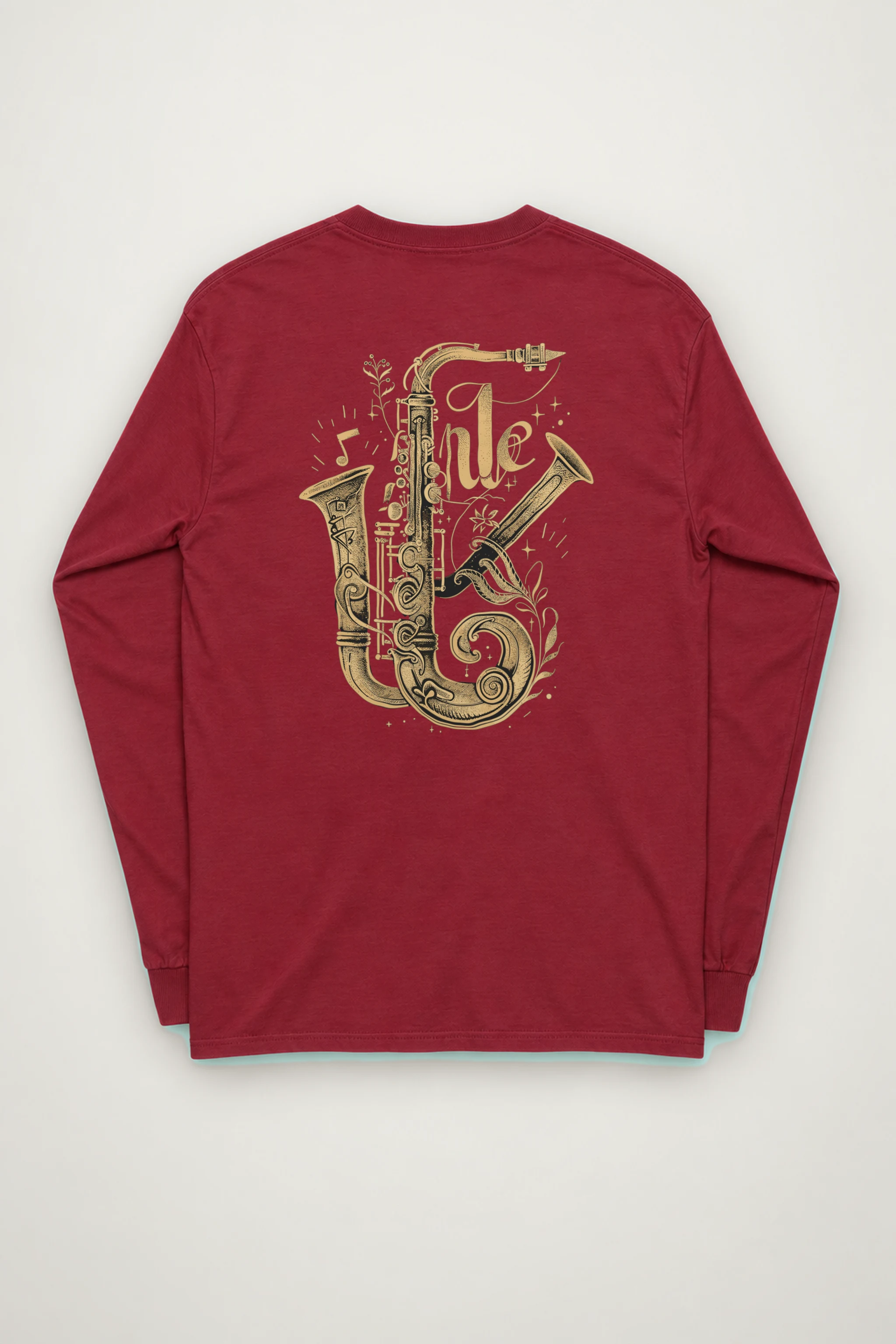 "Ornate Jazz Saxophones" Unisex Longsleeve T-shirt