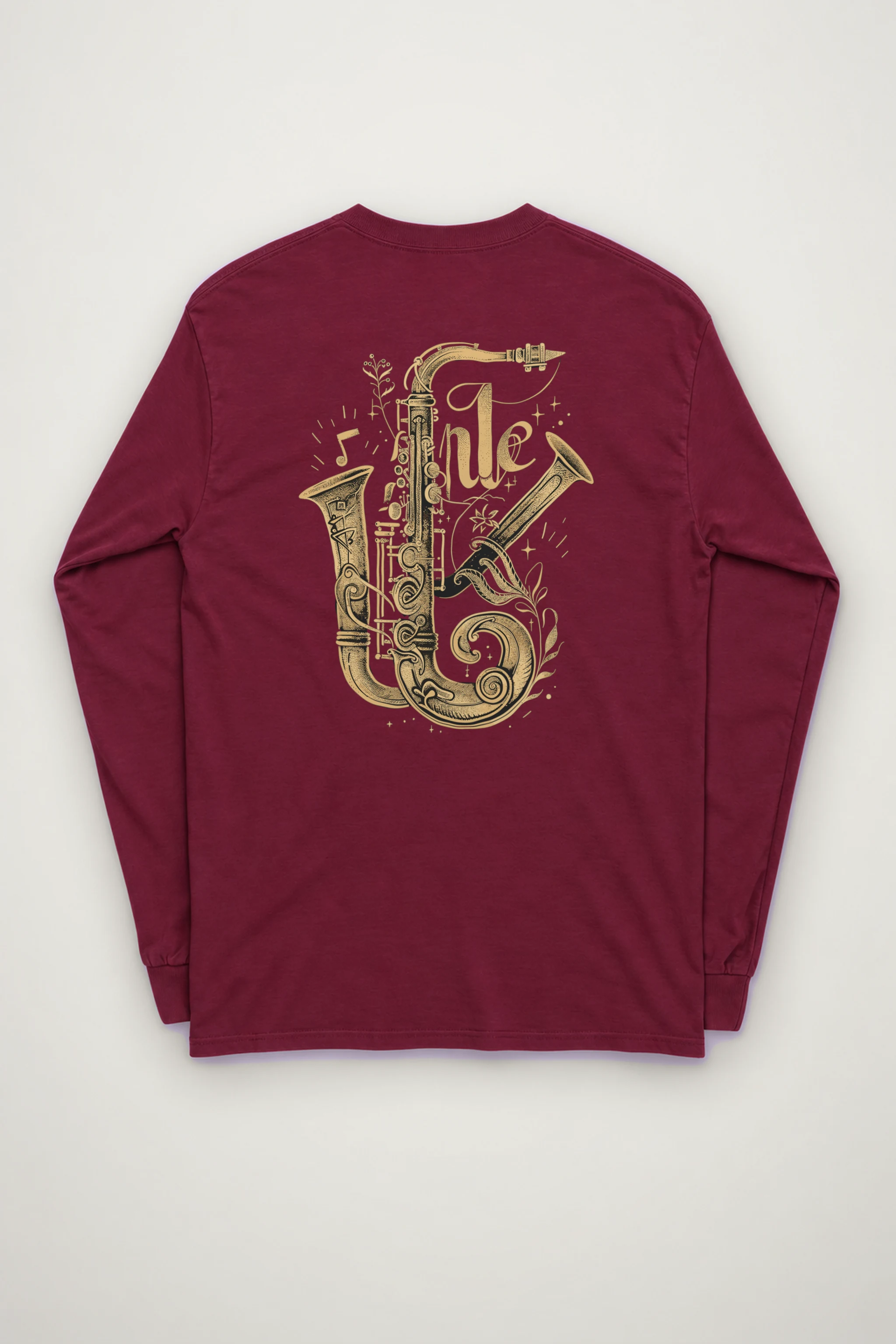 "Ornate Jazz Saxophones" Unisex Longsleeve T-shirt