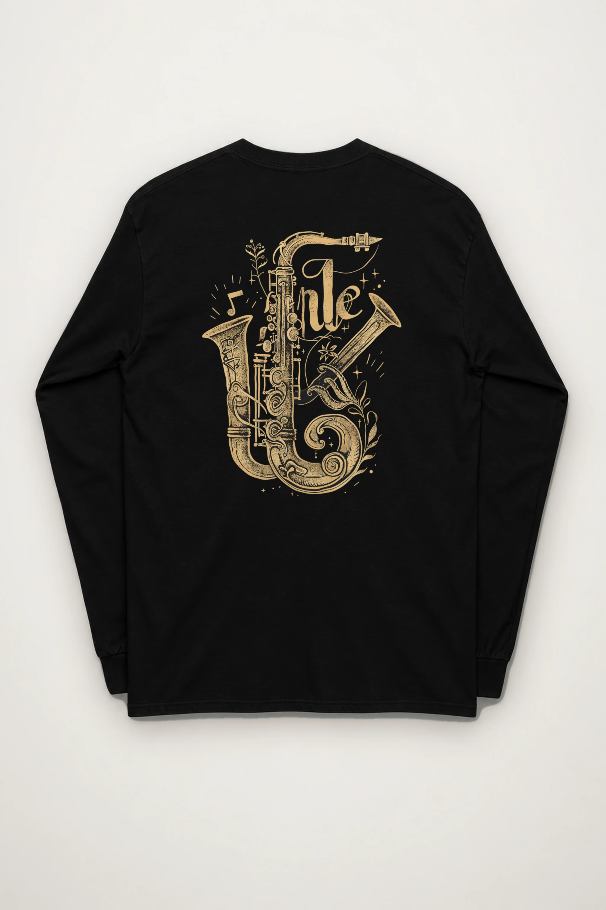 "Ornate Jazz Saxophones" Unisex Longsleeve T-shirt