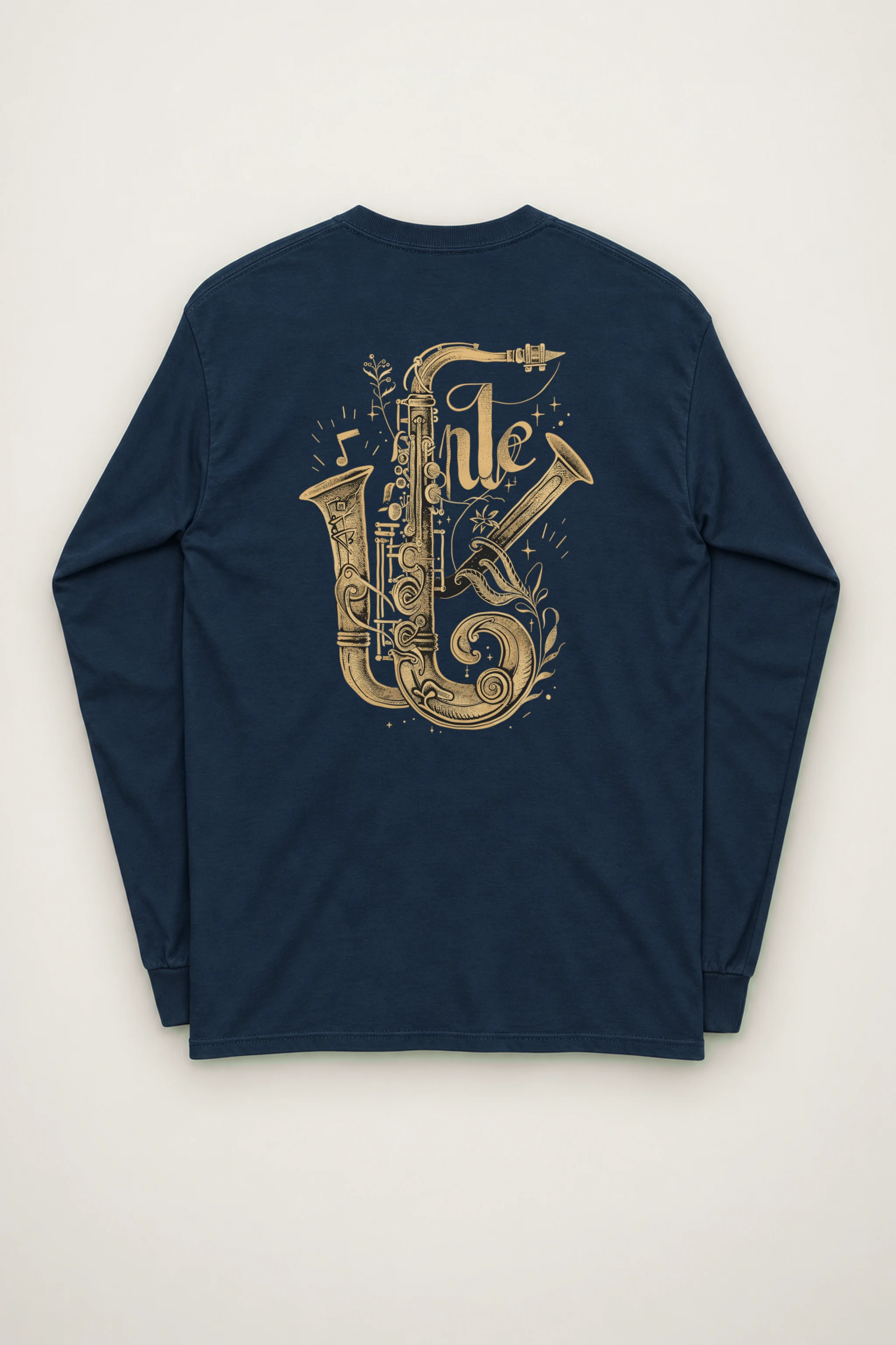 "Ornate Jazz Saxophones" Unisex Longsleeve T-shirt