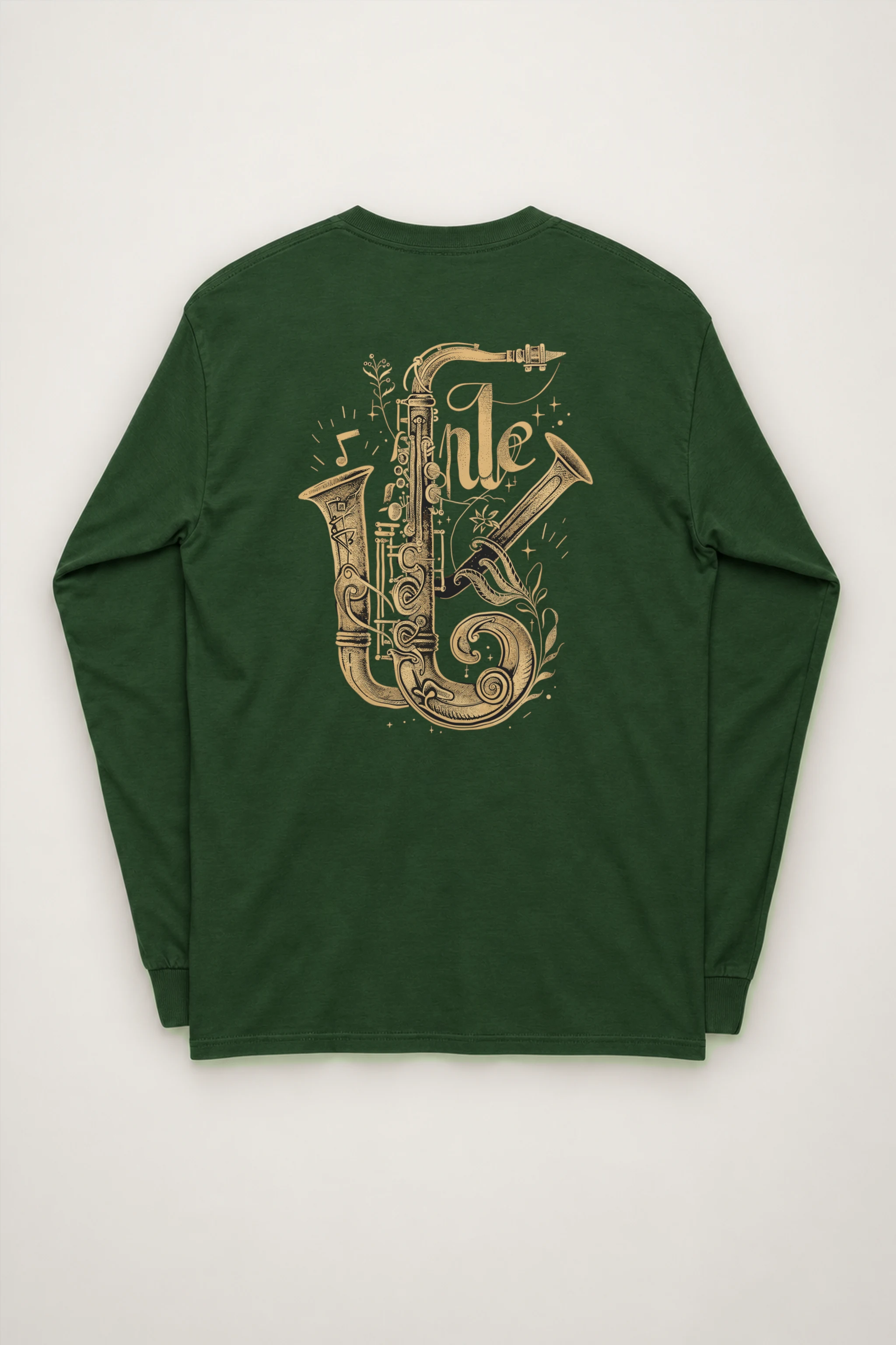 "Ornate Jazz Saxophones" Unisex Longsleeve T-shirt