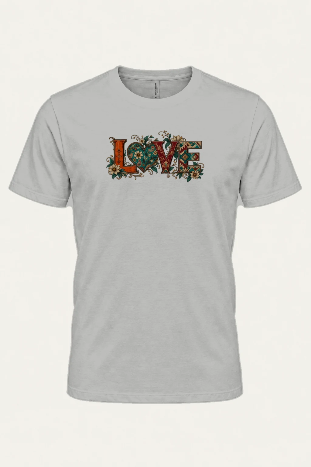 "Ornate Love Heart" Heavyweight Unisex Crewneck T-shirt | Gildan 5000