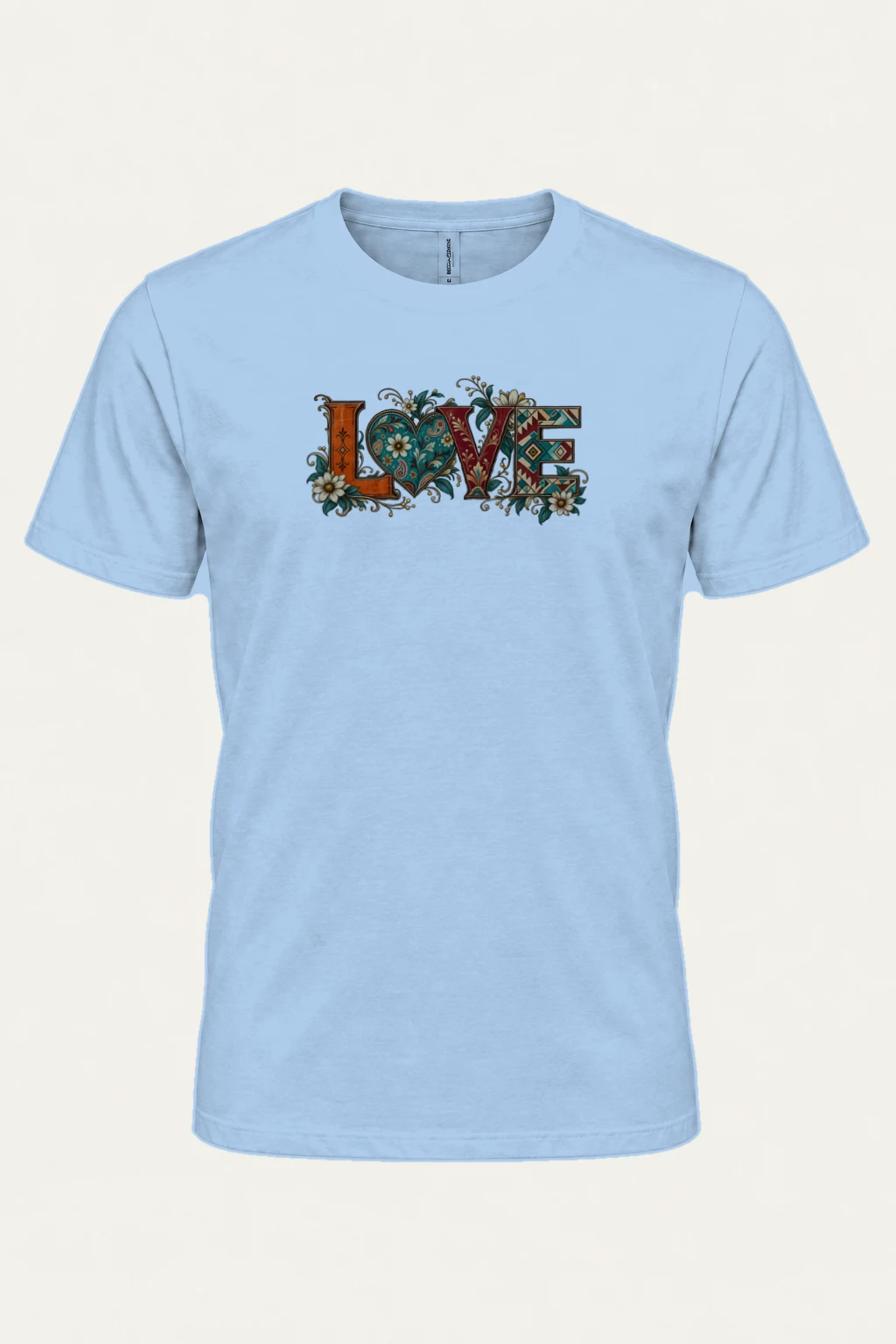 "Ornate Love Heart" Heavyweight Unisex Crewneck T-shirt | Gildan 5000