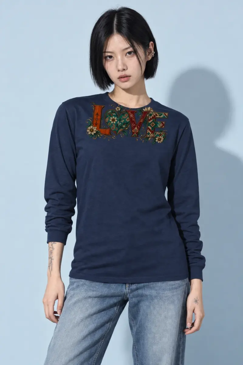 "Ornate Love Heart" Unisex Longsleeve T-shirt
