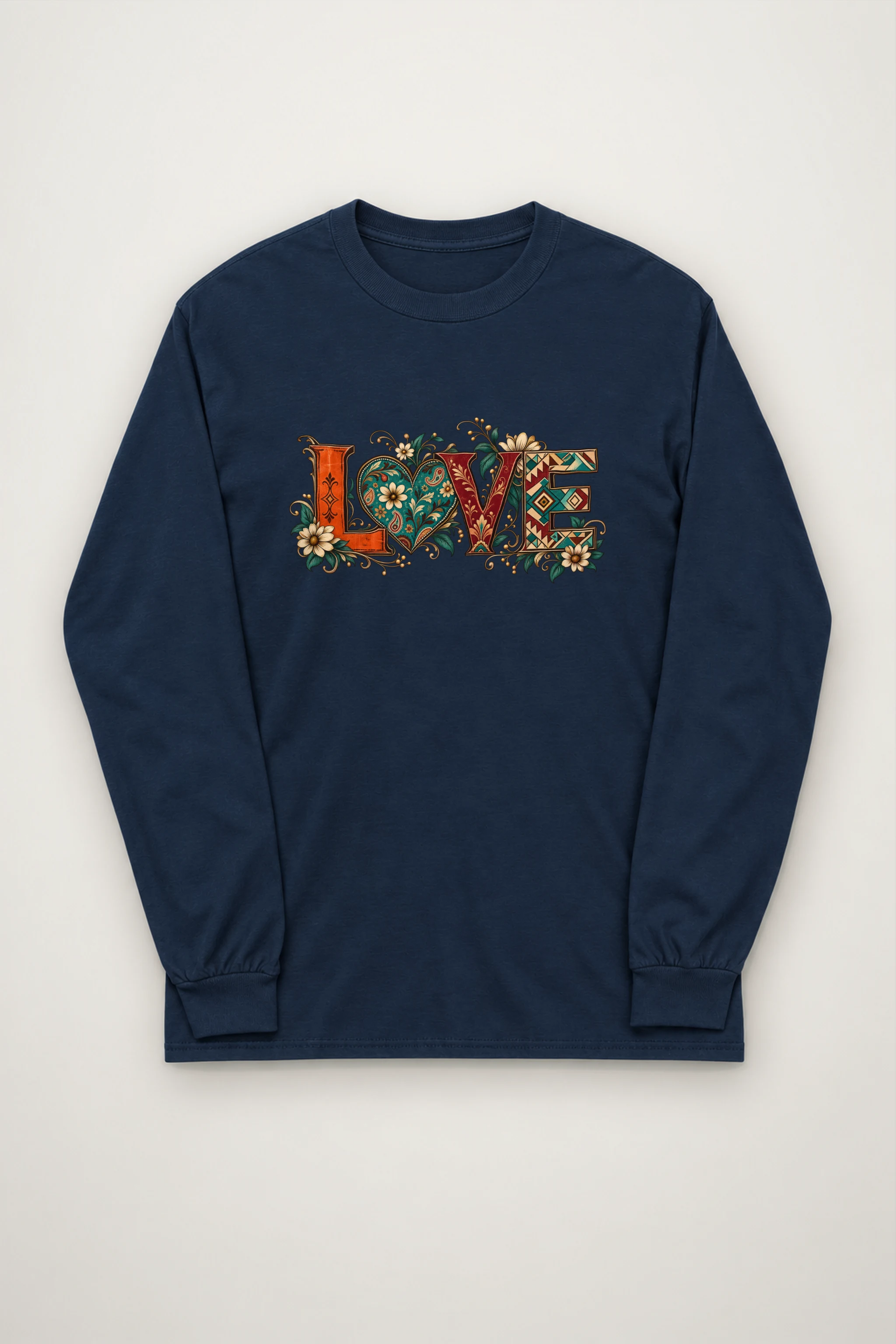 "Ornate Love Heart" Unisex Longsleeve T-shirt