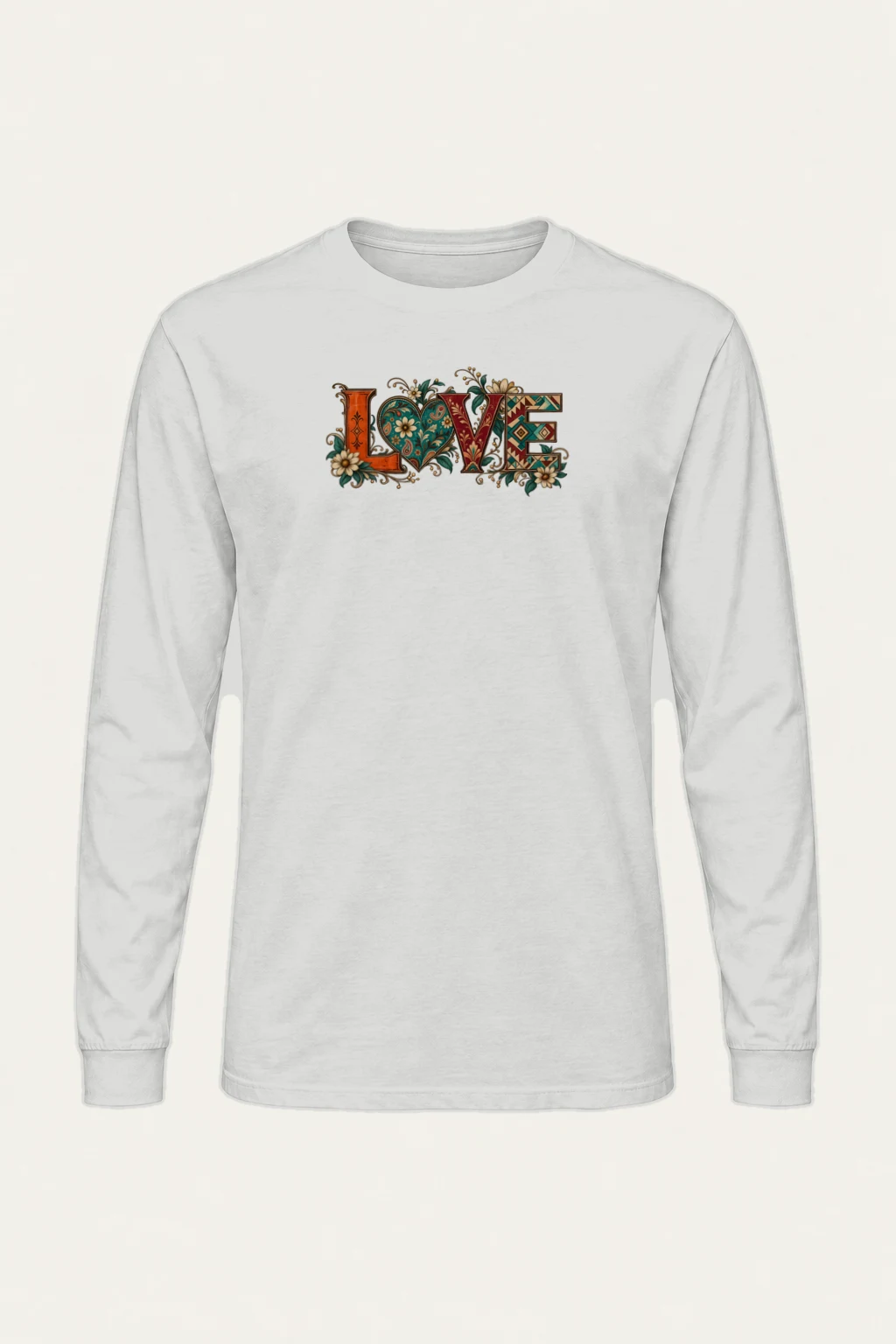 "Ornate Love Heart" Unisex Longsleeve T-shirt | Gildan 2400