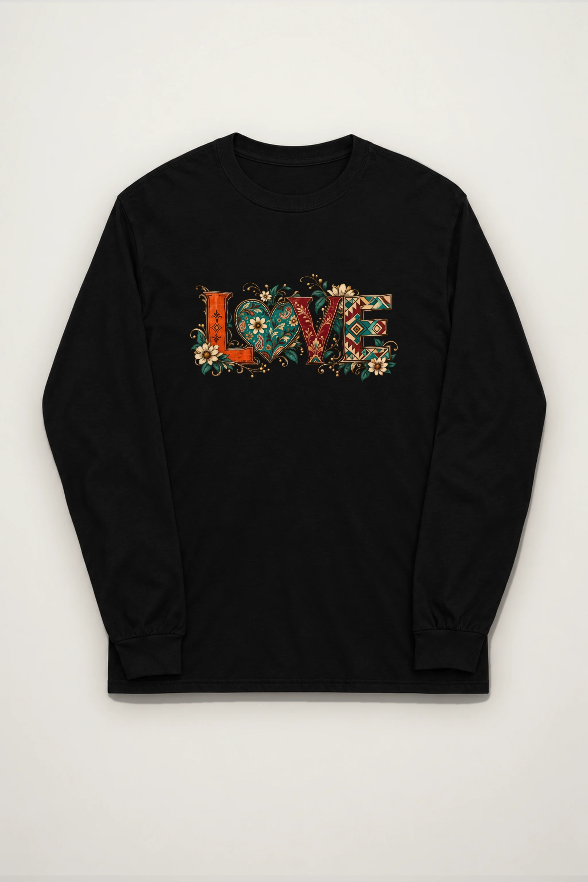 "Ornate Love Heart" Unisex Longsleeve T-shirt