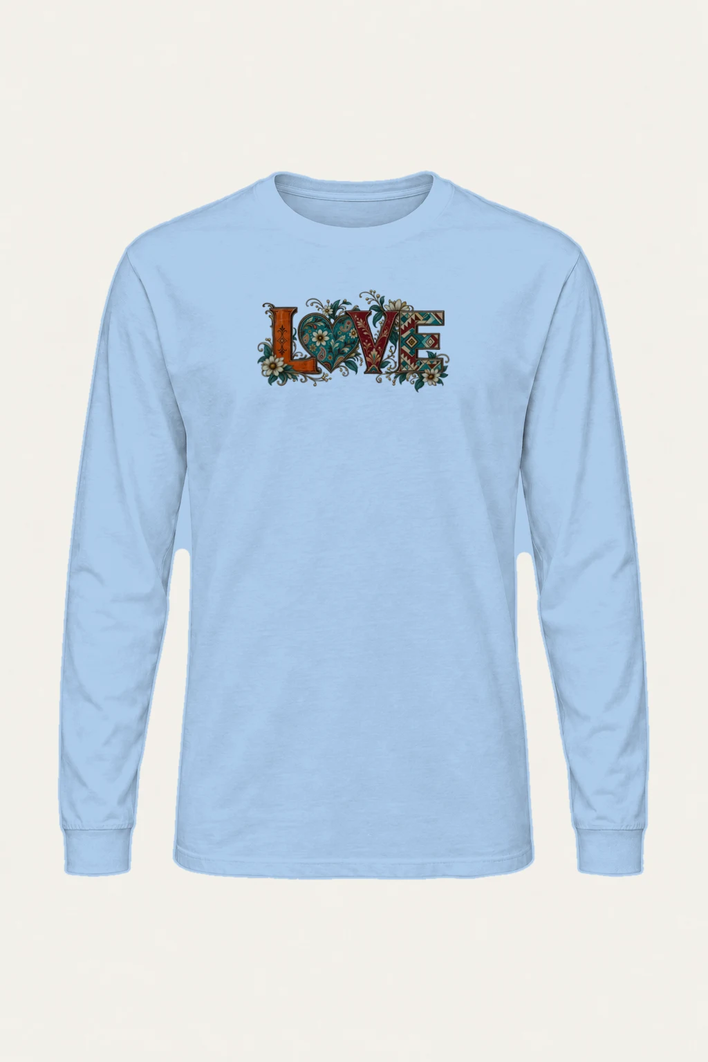 "Ornate Love Heart" Unisex Longsleeve T-shirt | Gildan 2400