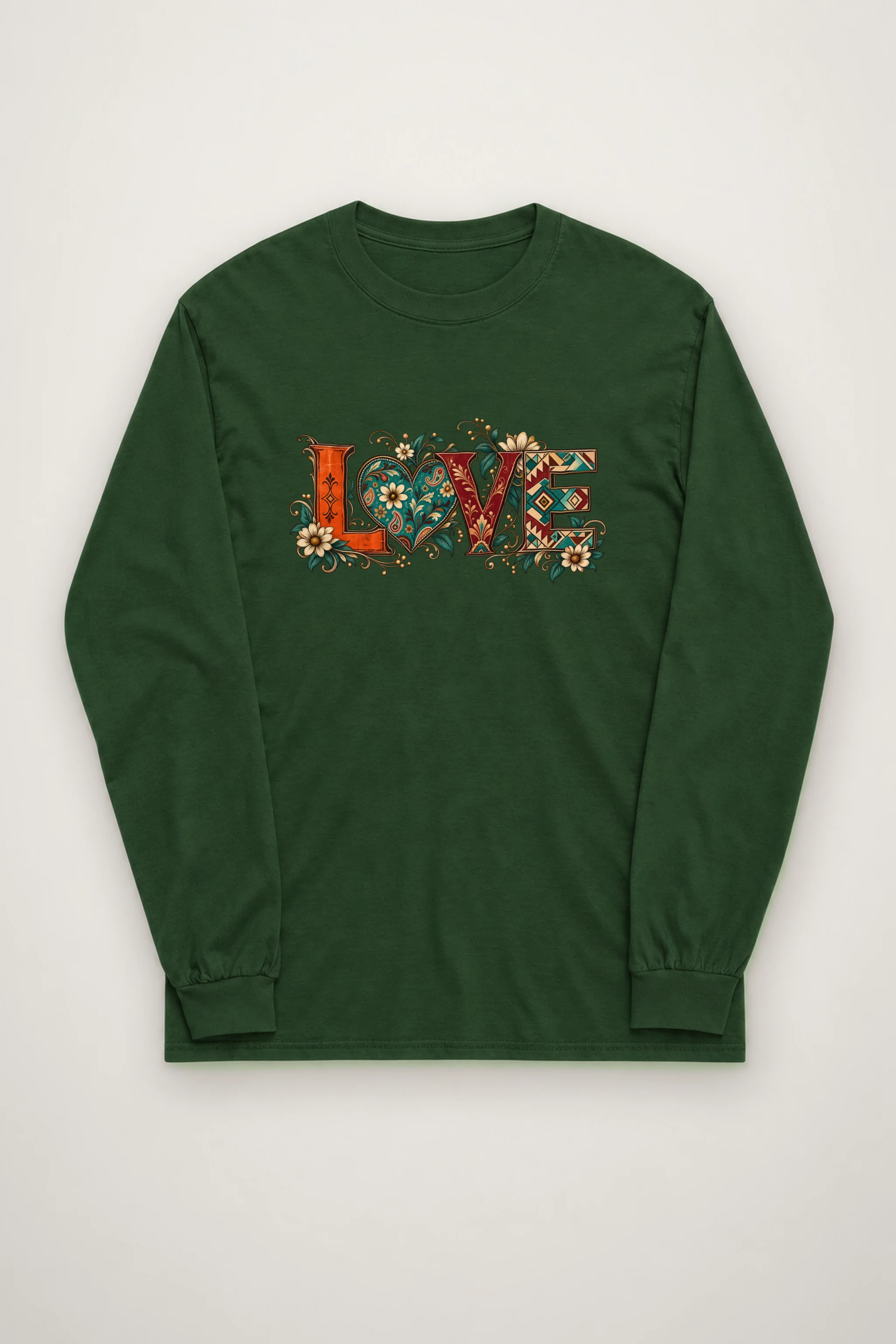"Ornate Love Heart" Unisex Longsleeve T-shirt