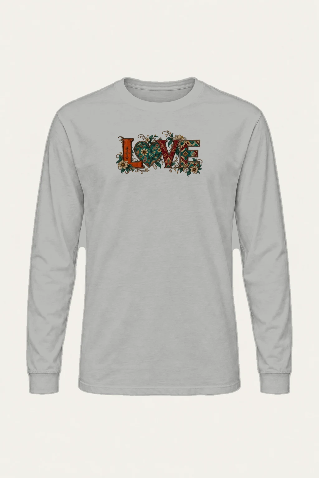 "Ornate Love Heart" Unisex Longsleeve T-shirt | Gildan 2400