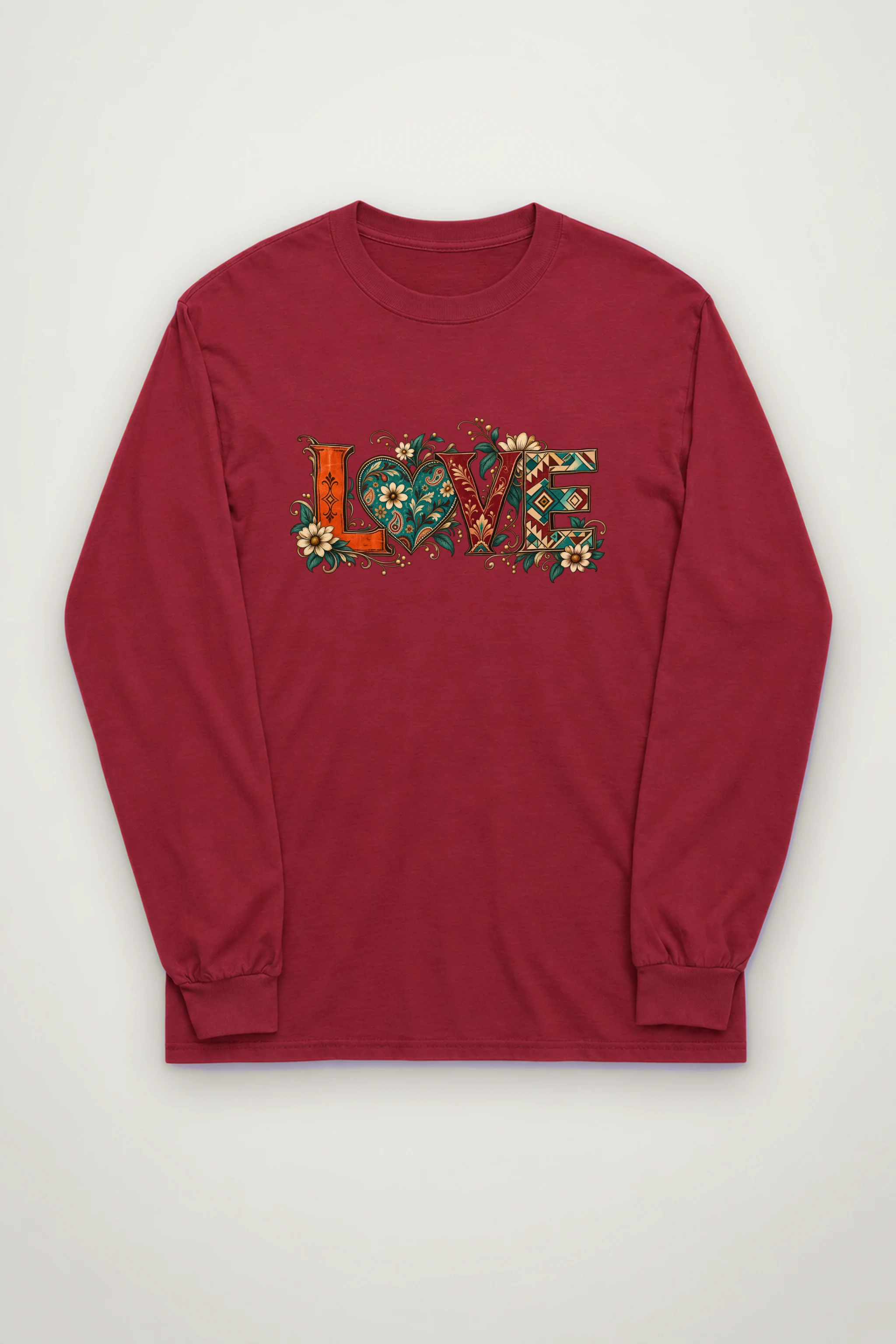 "Ornate Love Heart" Unisex Longsleeve T-shirt