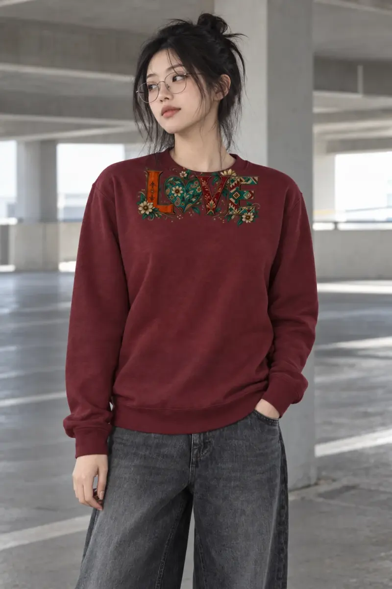 "Ornate Love" Heavy Blend Unisex Crewneck Sweatshirt