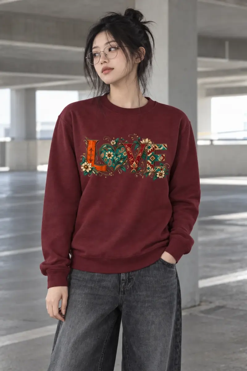 "Ornate Love" Heavy Blend Unisex Crewneck Sweatshirt