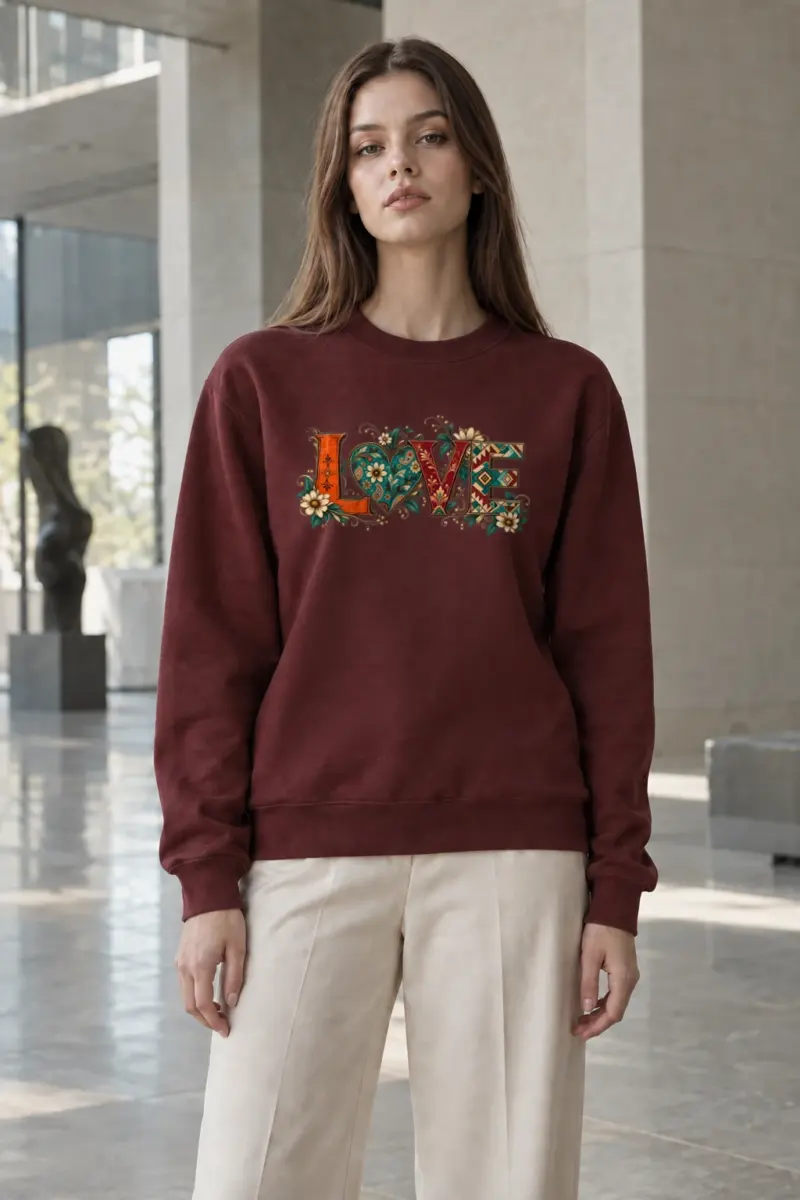 "Ornate Love" Heavy Blend Unisex Crewneck Sweatshirt