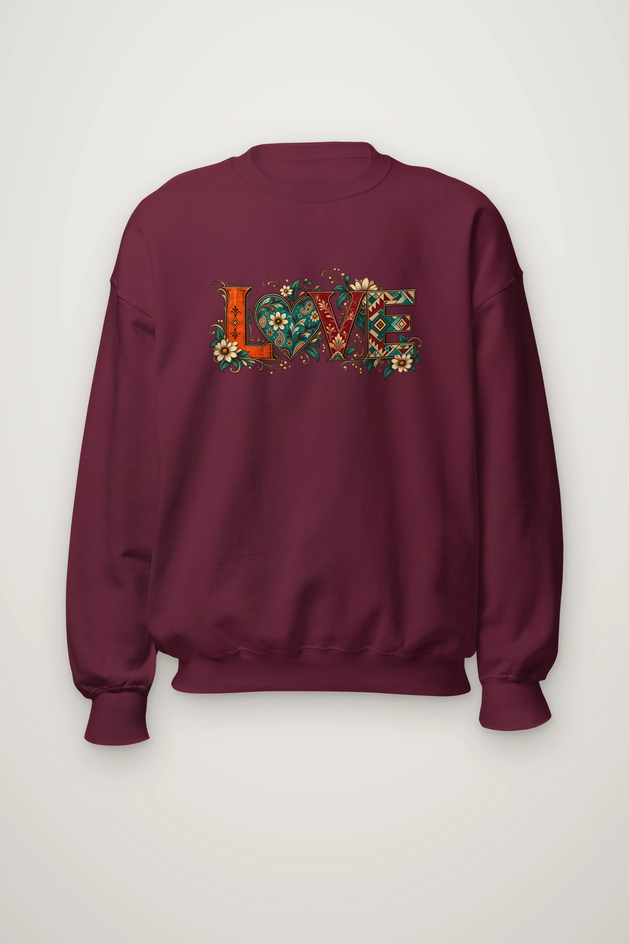 "Ornate Love" Heavy Blend Unisex Crewneck Sweatshirt
