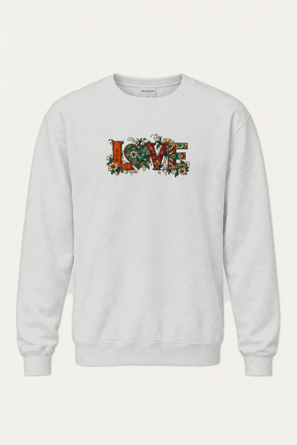 "Ornate Love" Heavy Blend Unisex Crewneck Sweatshirt | Gildan 18000