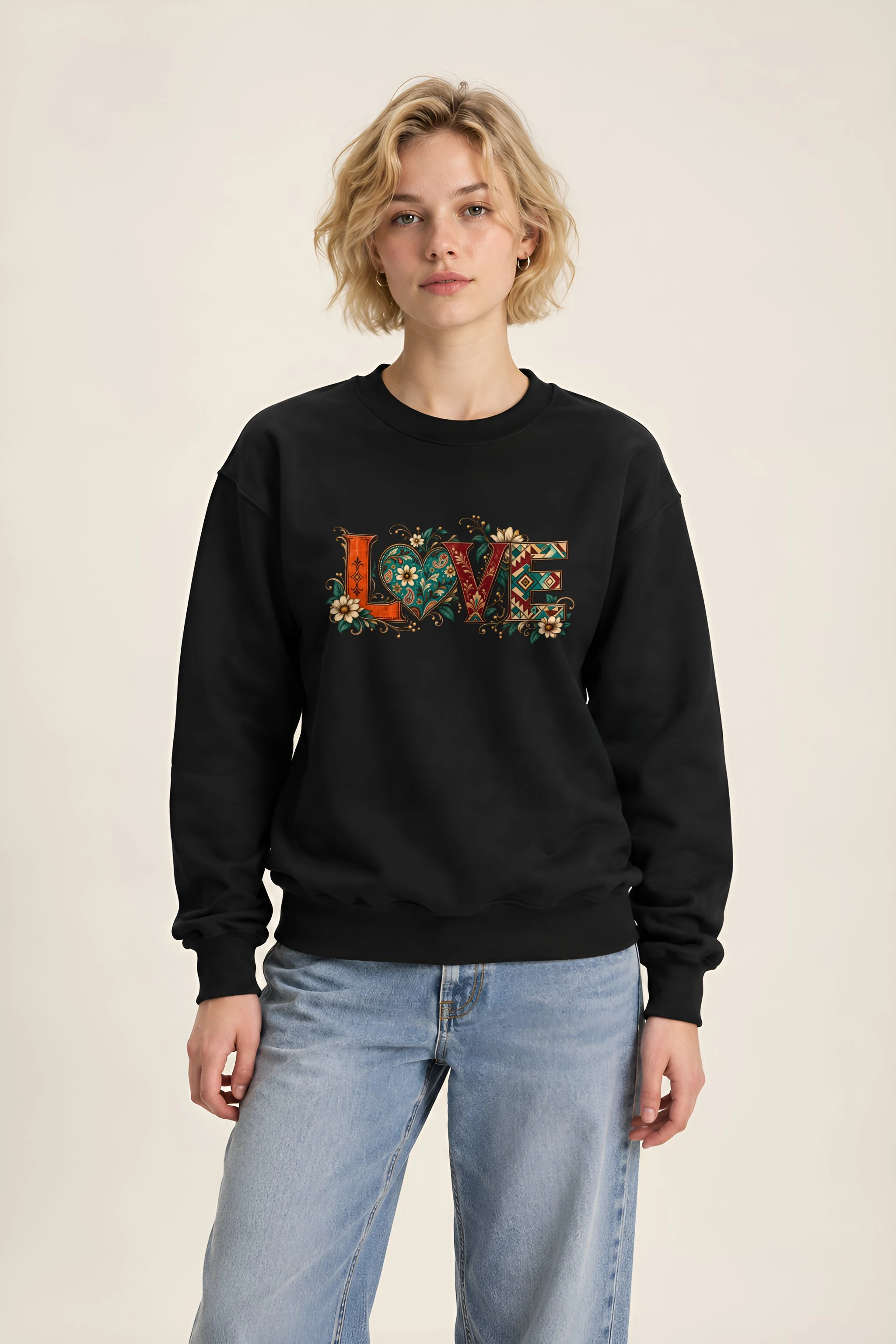 "Ornate Love" 1 Crewneck Sweatshirt