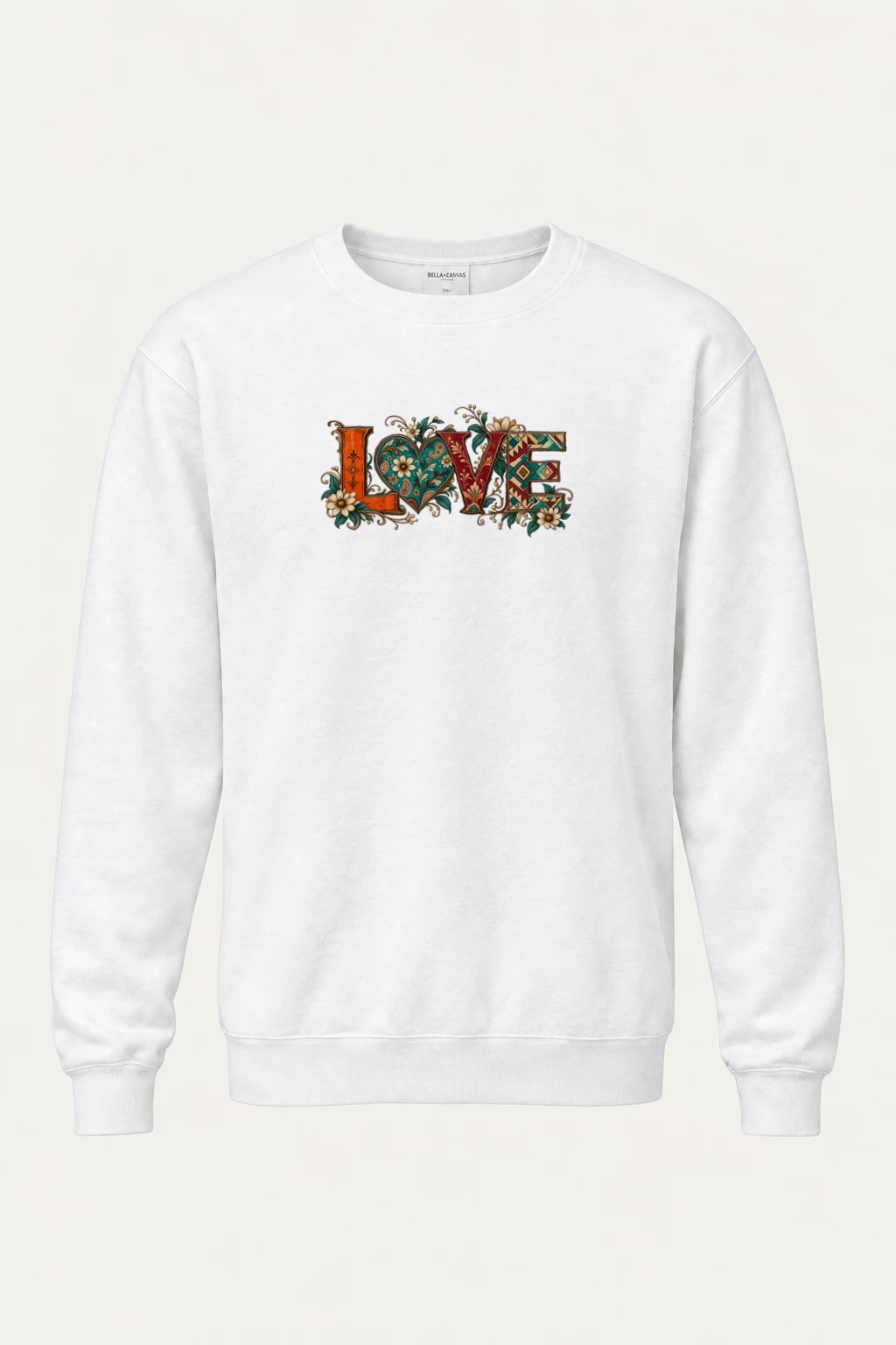 "Ornate Love" Heavy Blend Unisex Crewneck Sweatshirt | Gildan 18000
