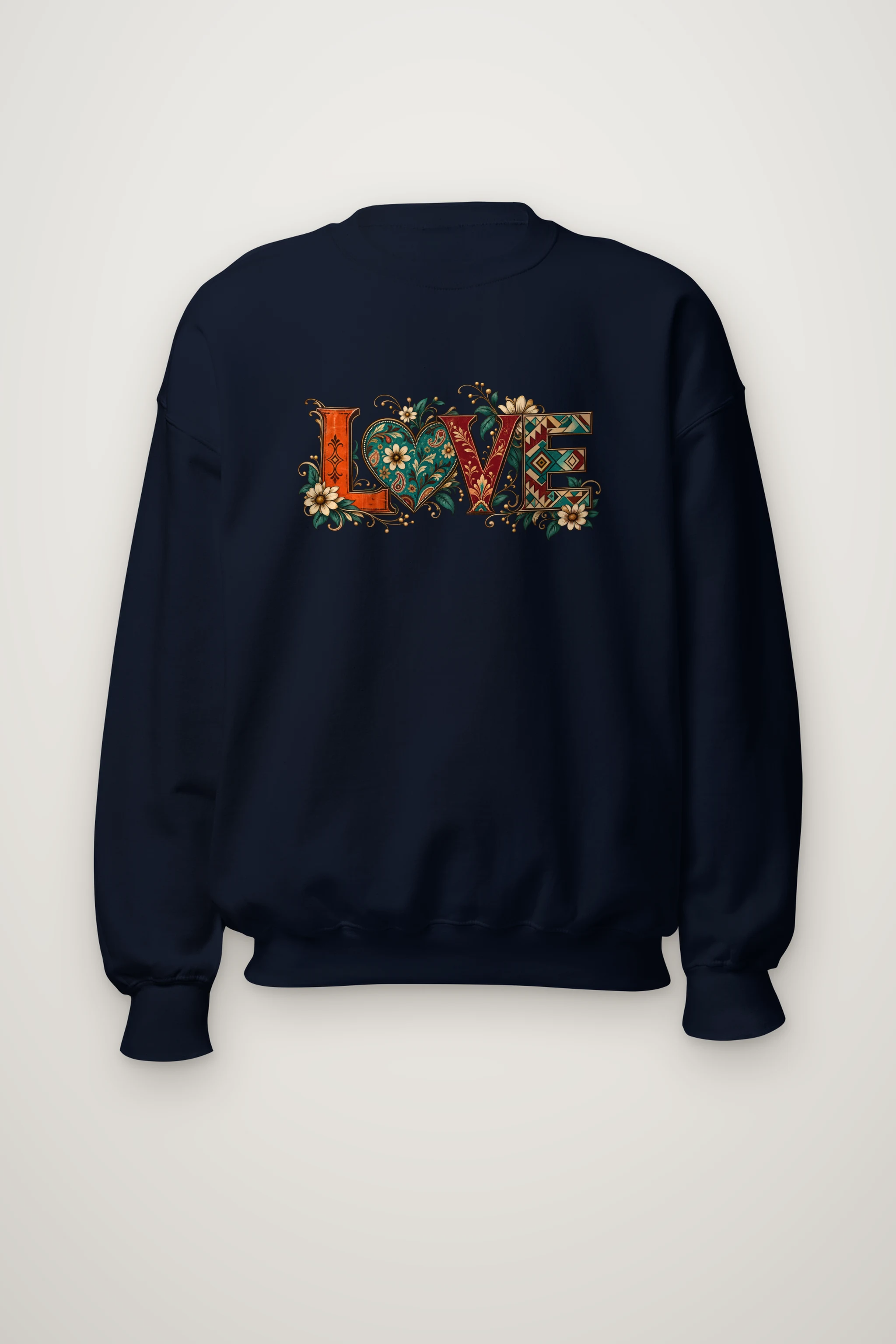 "Ornate Love" Heavy Blend Unisex Crewneck Sweatshirt