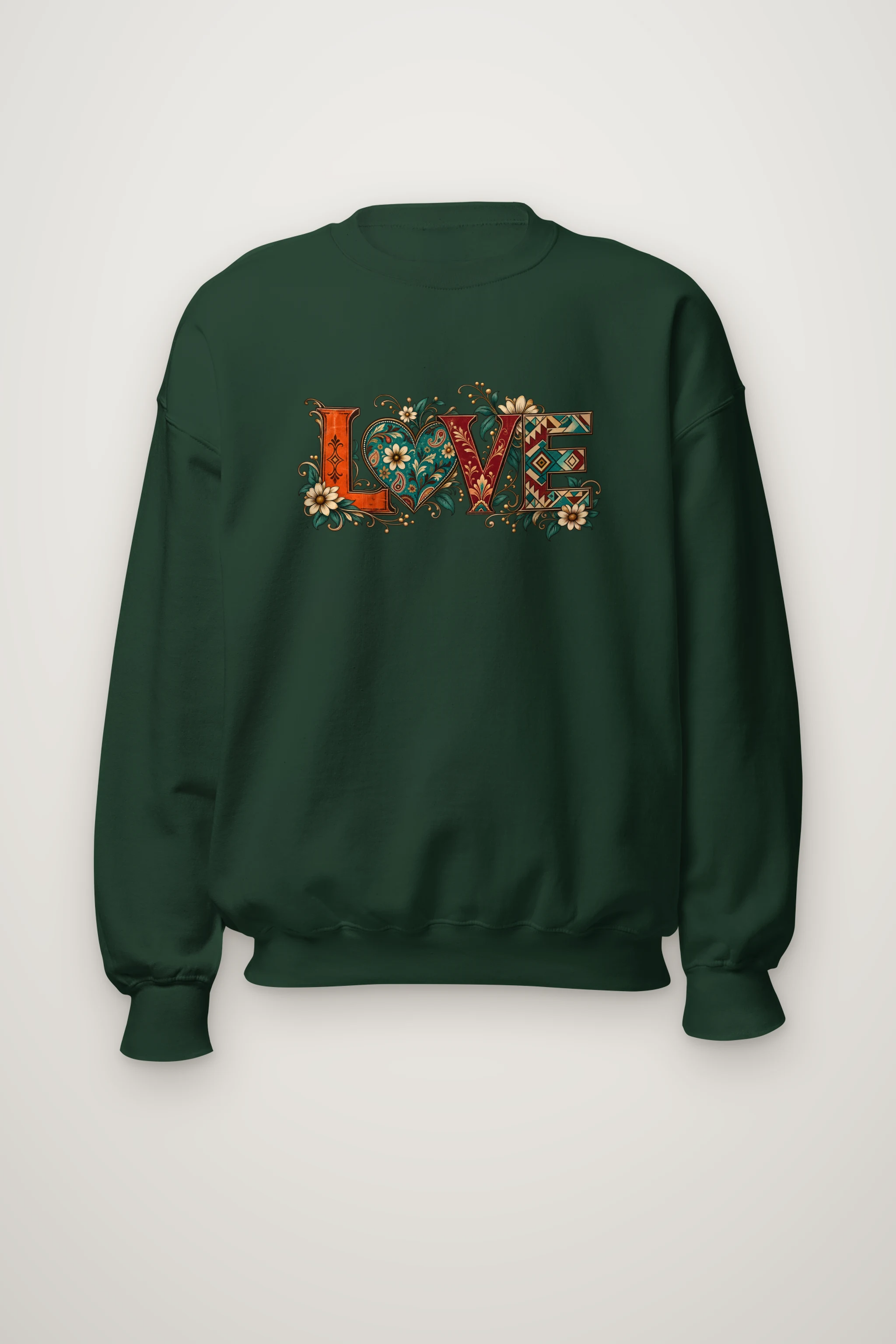"Ornate Love" Heavy Blend Unisex Crewneck Sweatshirt