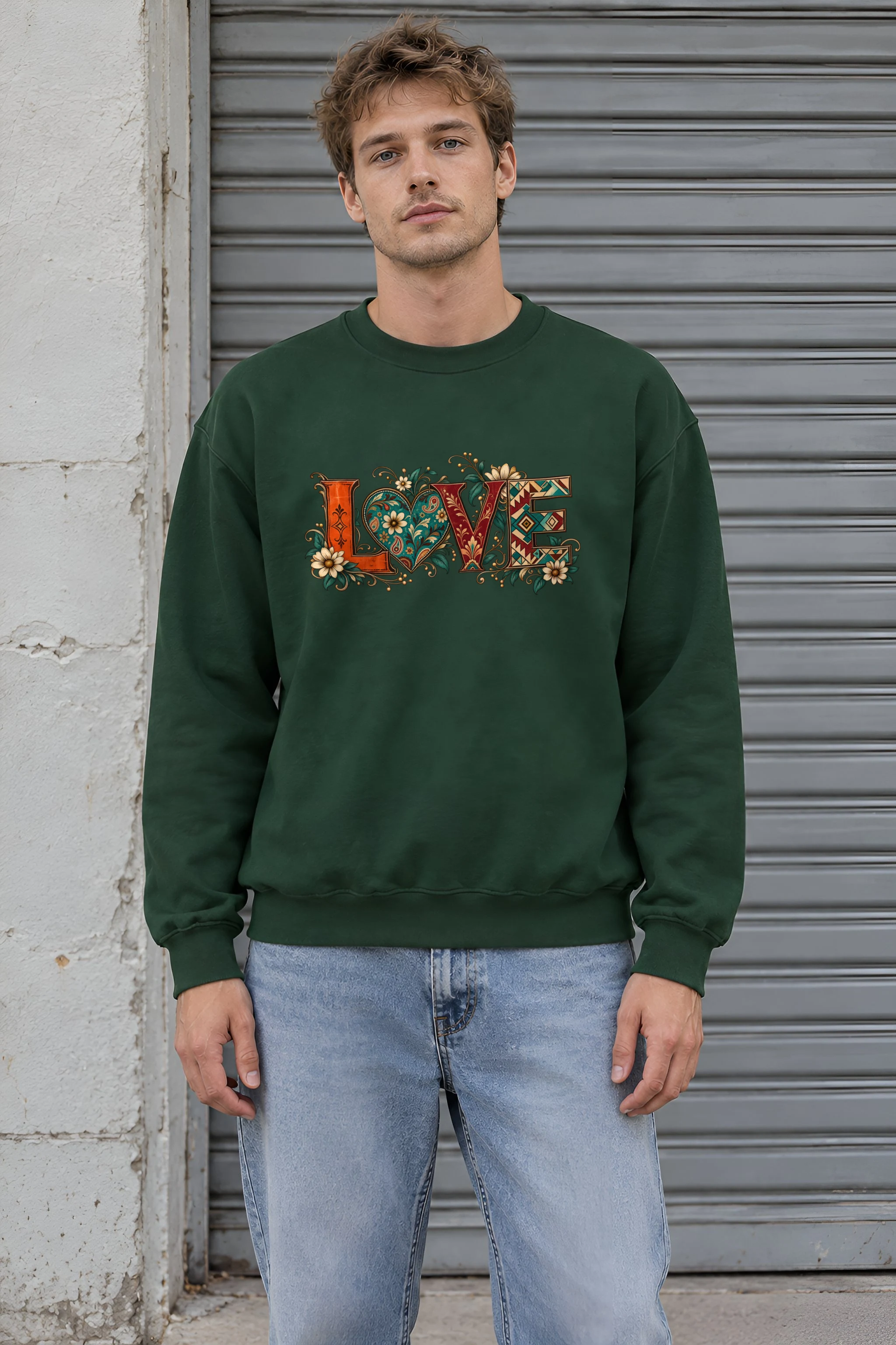 "Ornate Love" 1 Crewneck Sweatshirt